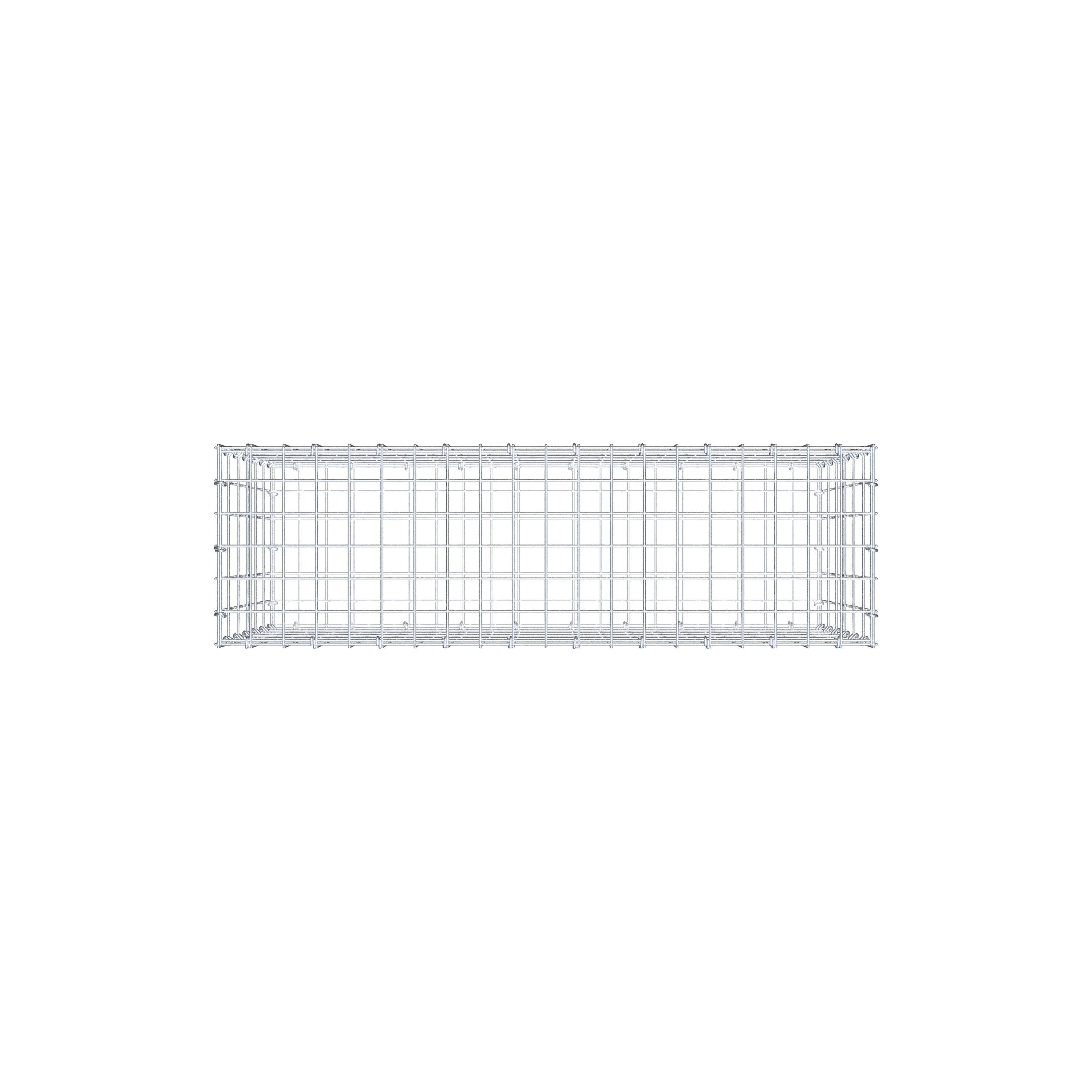 Gabion 100 cm x 60 cm x 30 cm (L x H x D), maskstorlek 5 cm x 10 cm, C-ring