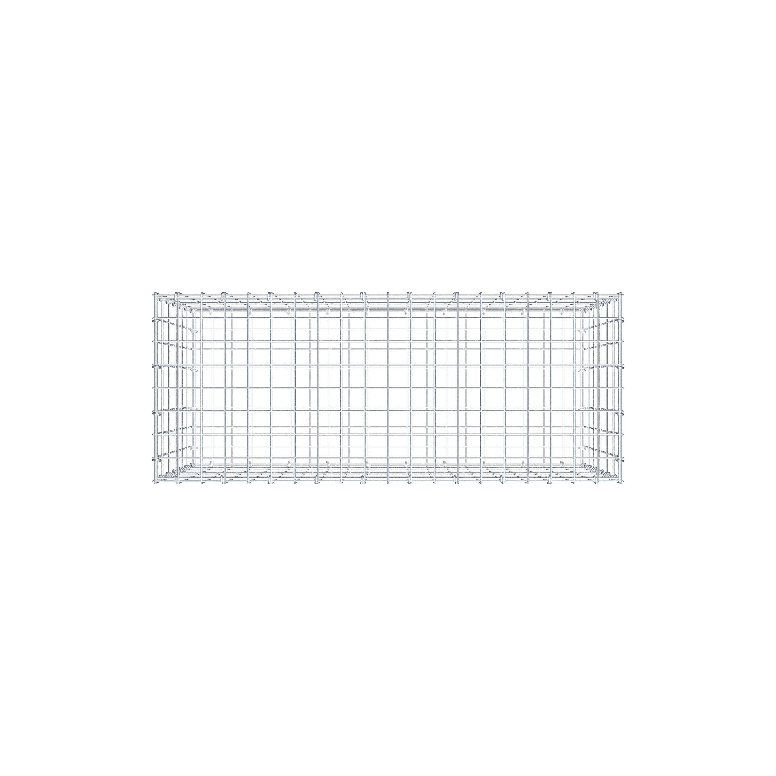 Gabion 100 cm x 60 cm x 40 cm (L x H x D), maskstorlek 5 cm x 10 cm, C-ring