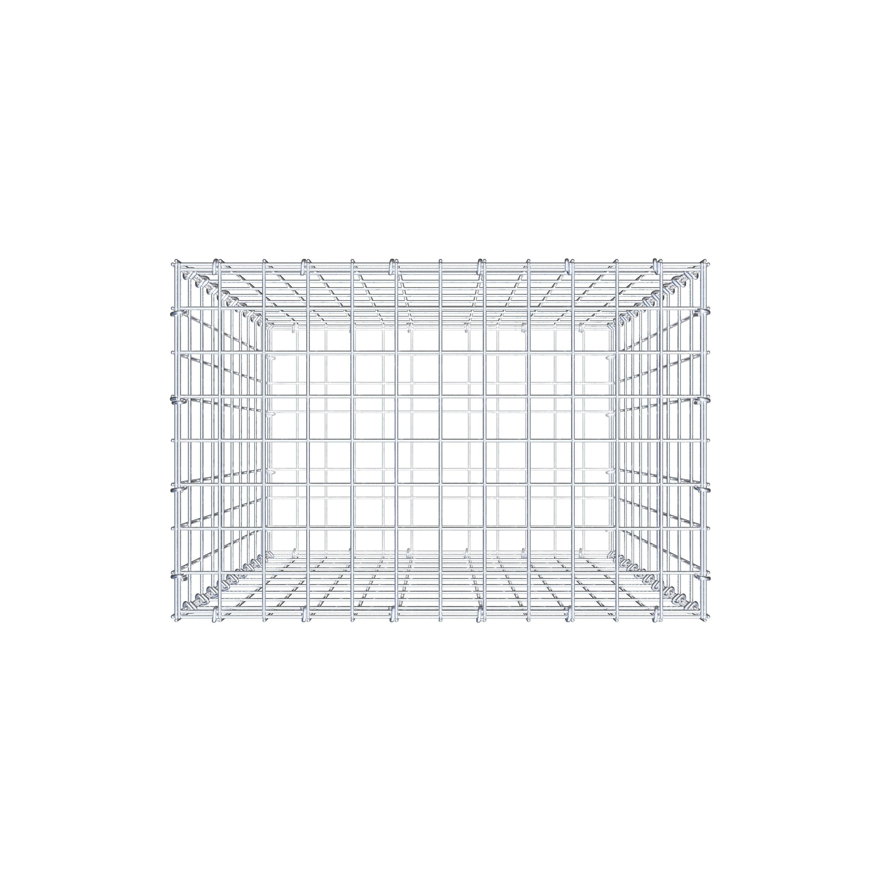 Gabion 100 cm x 60 cm x 40 cm (L x H x D), maskstorlek 5 cm x 10 cm, C-ring