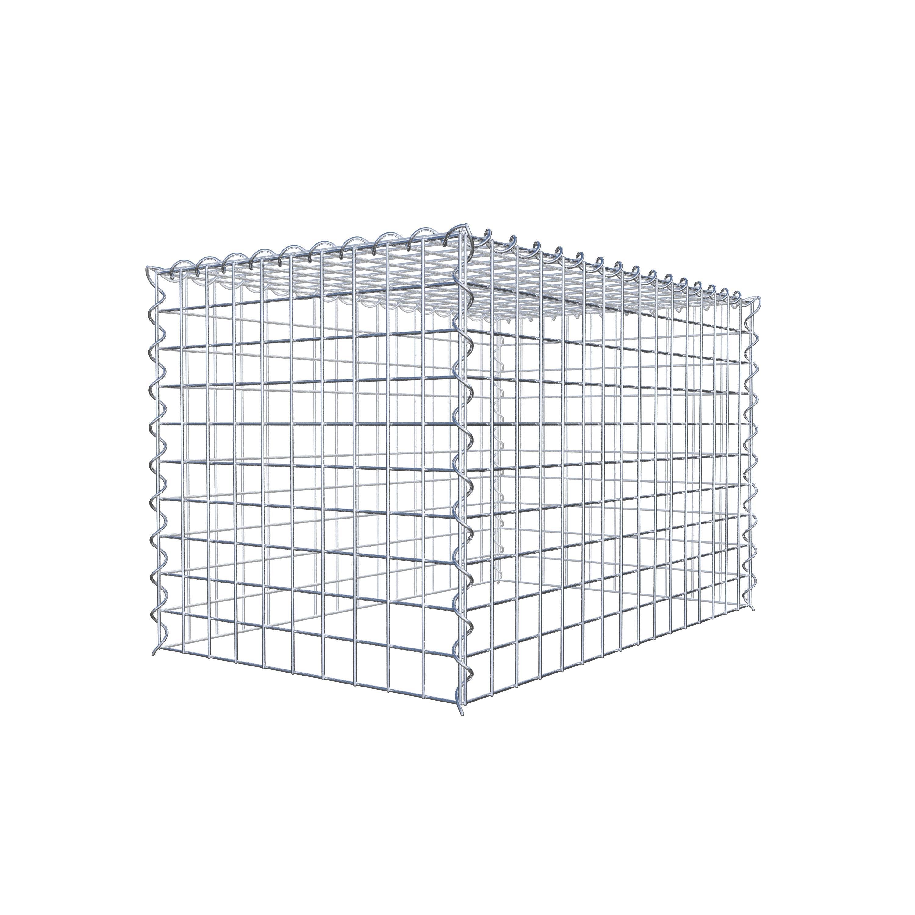 Gabion rapporté type 3 80 cm x 50 cm x 50 cm (L x H x P), mailles 5 cm x 5 cm, spirale
