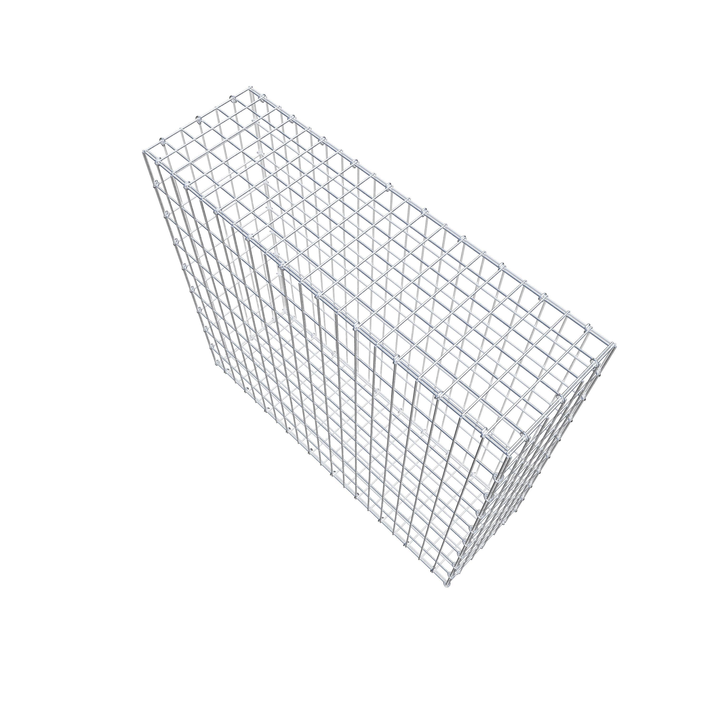 Gabion 100 cm x 90 cm x 30 cm (L x H x P), mailles 5 cm x 10 cm, anneau en C