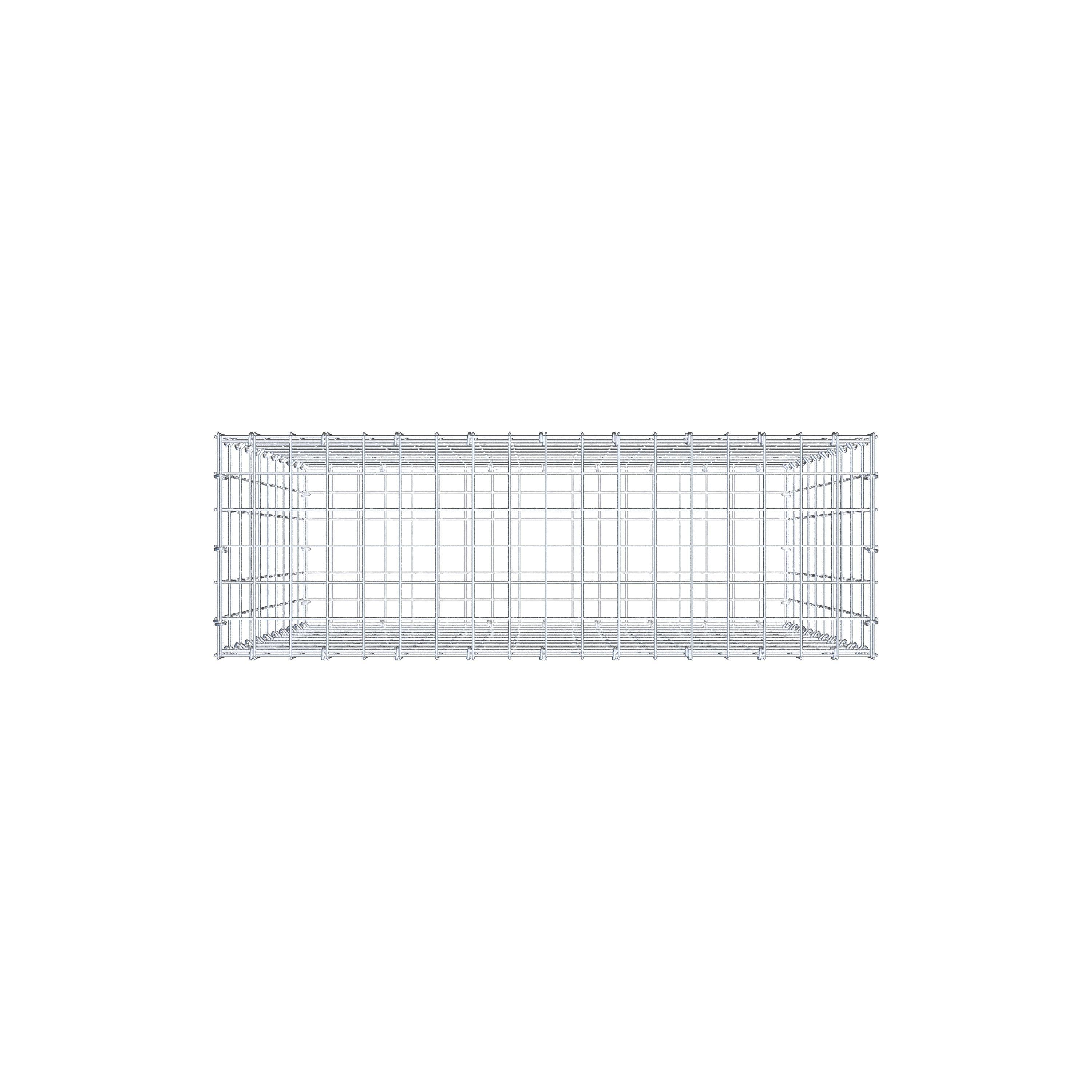 Gabion 100 cm x 90 cm x 30 cm (L x H x P), mailles 5 cm x 10 cm, anneau en C