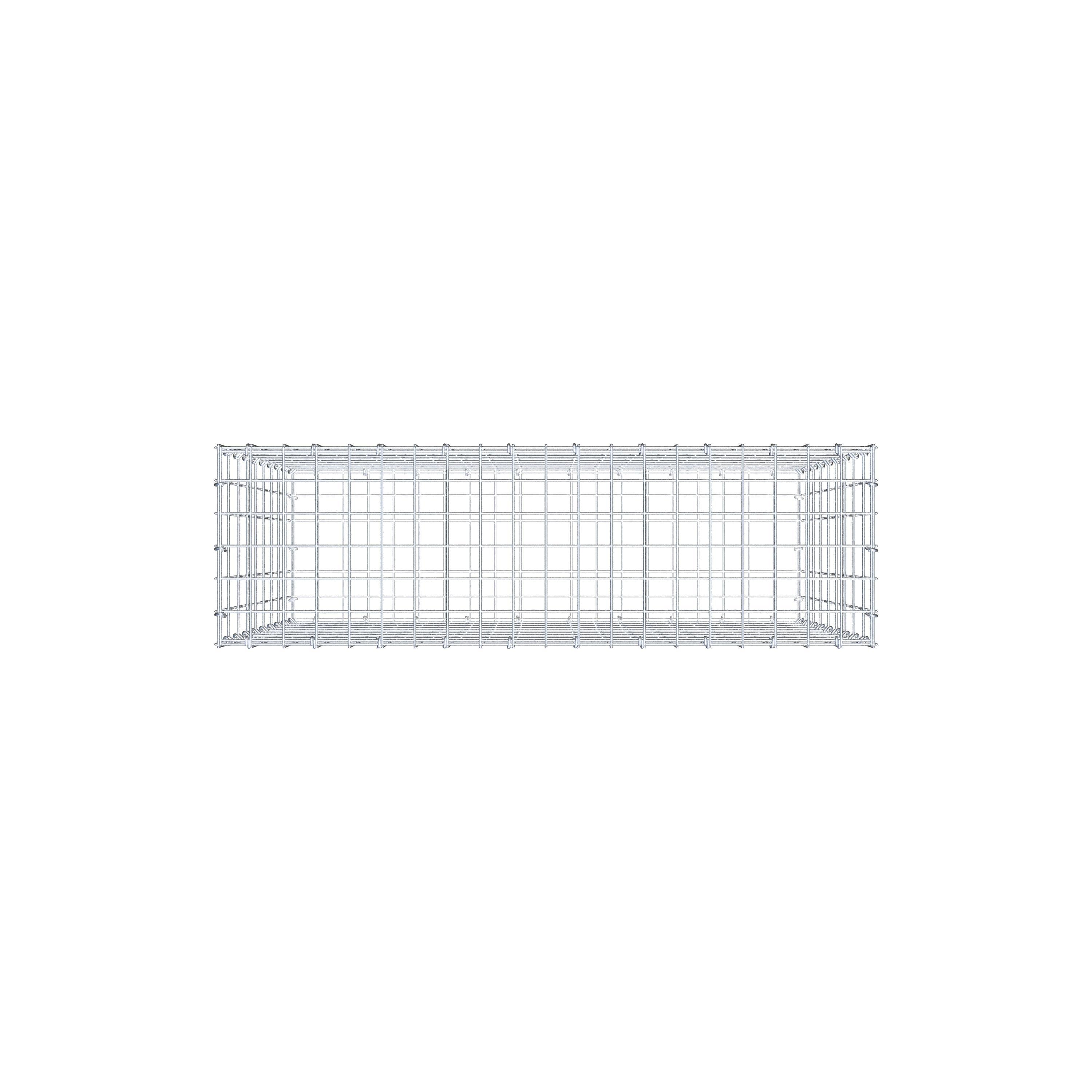Gabion 100 cm x 90 cm x 30 cm (L x H x P), mailles 5 cm x 10 cm, anneau en C