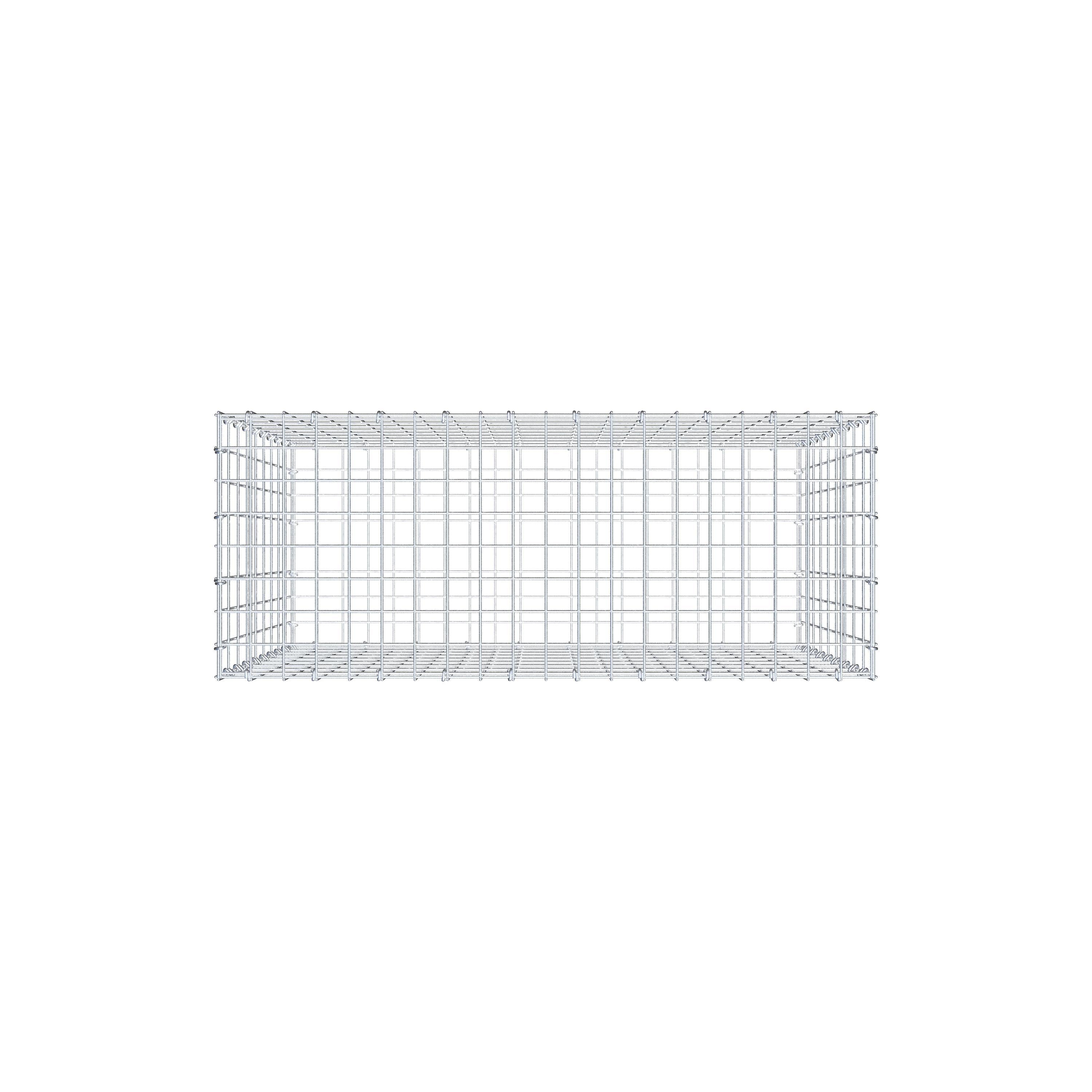 Gabion 100 cm x 90 cm x 40 cm (L x H x D), maskstorlek 5 cm x 10 cm, C-ring