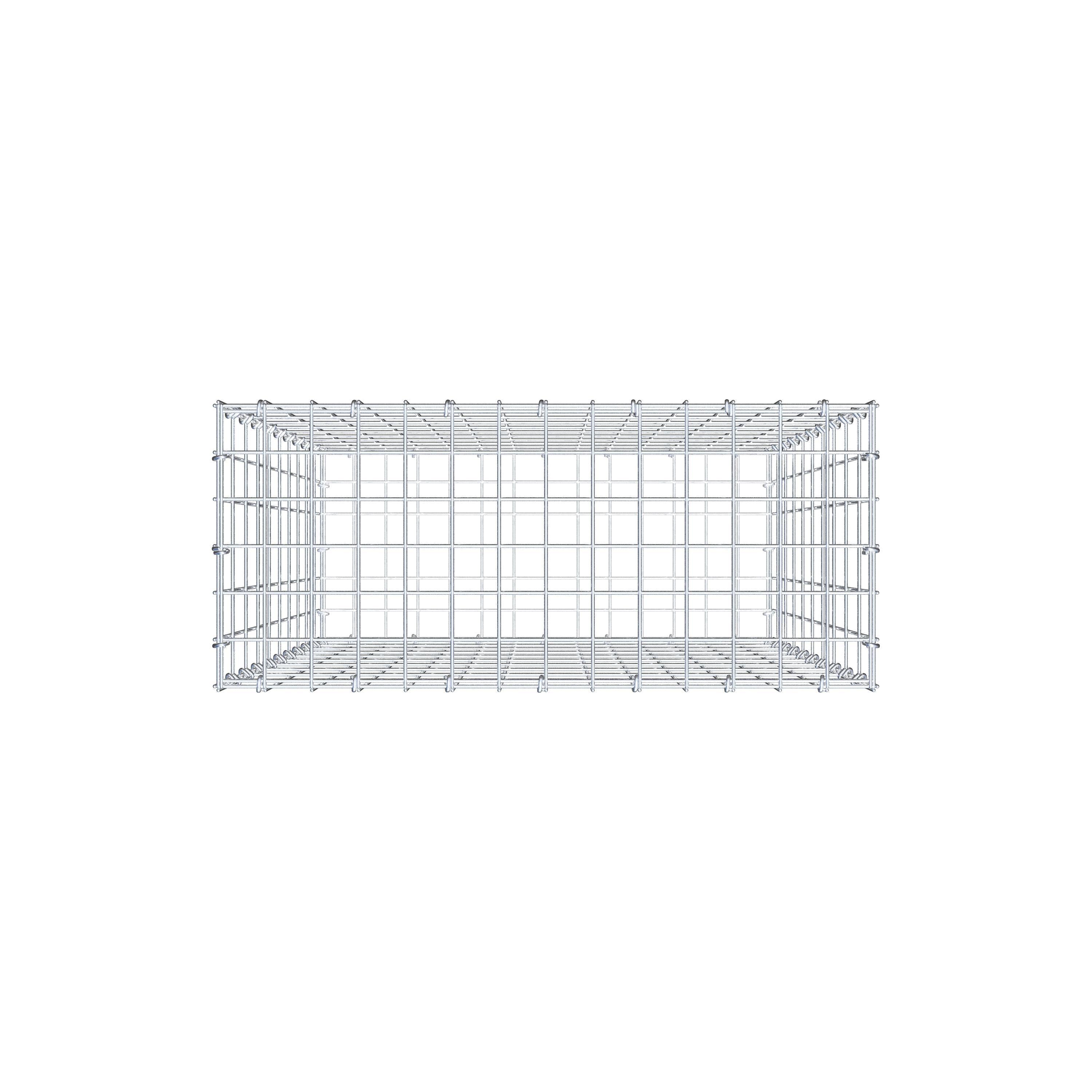 Gabion 100 cm x 70 cm x 30 cm (L x H x P), mailles 5 cm x 10 cm, anneau en C