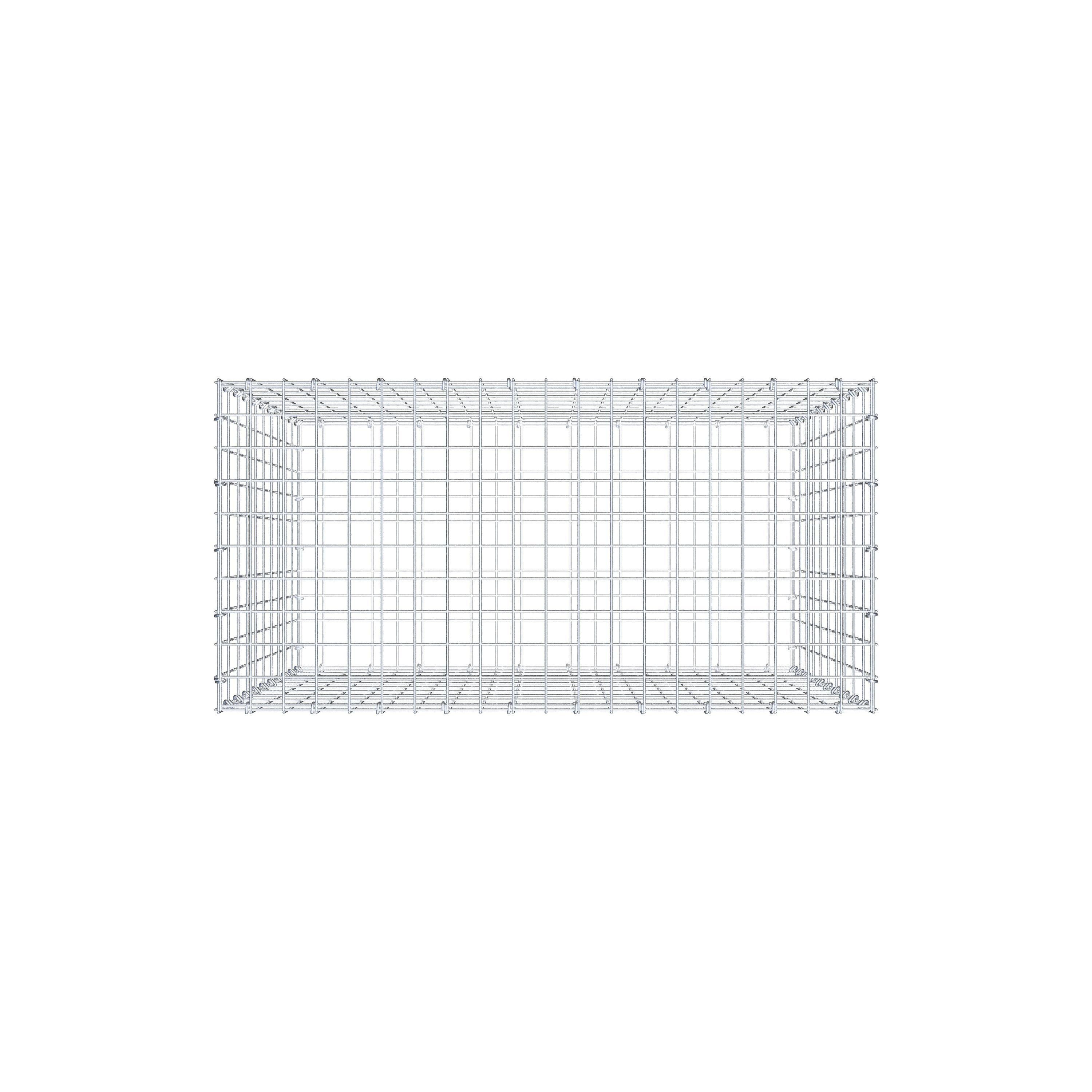 Gavión 100 cm x 100 cm x 50 cm (L x A x P), luz de malla 5 cm x 10 cm, anillo en C