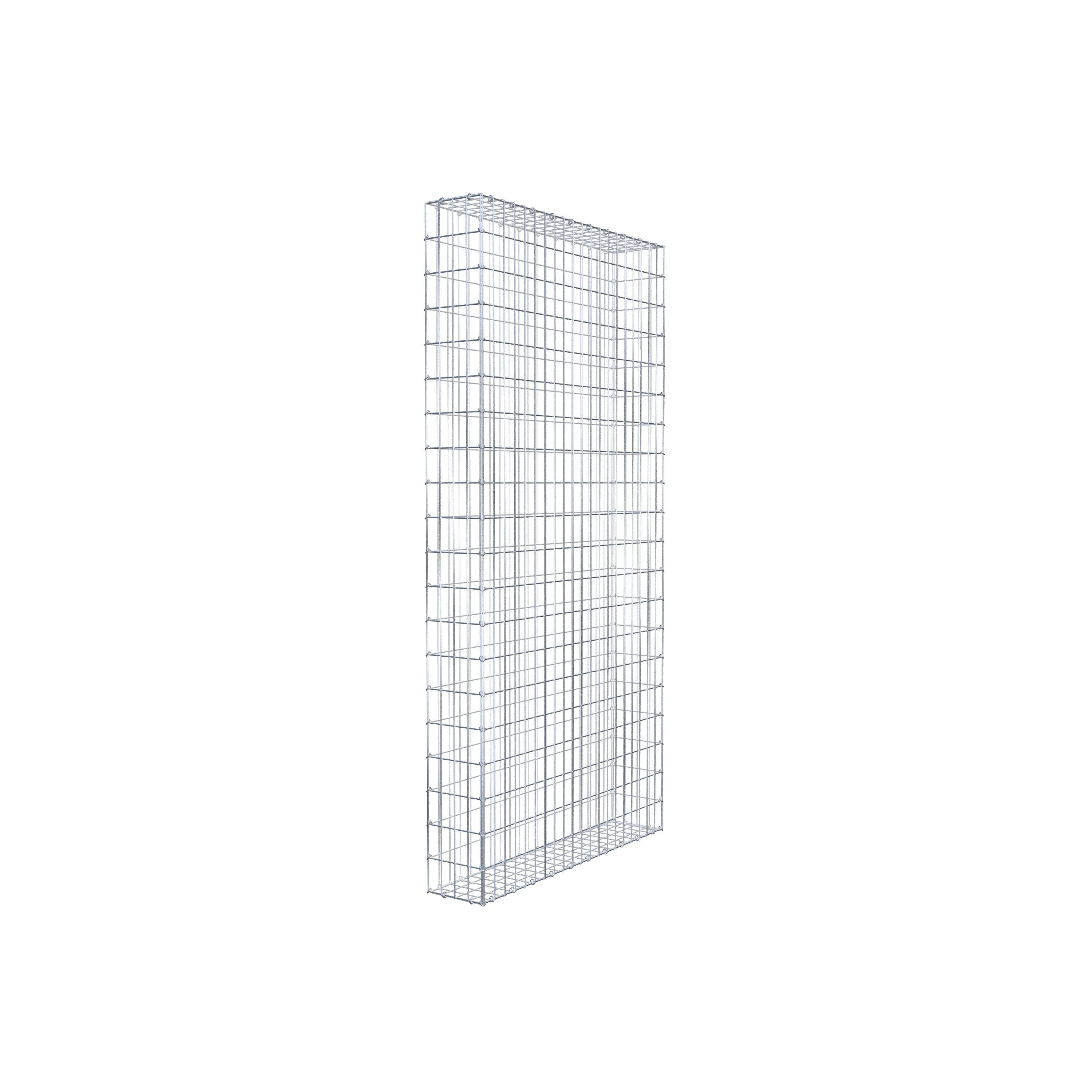 Gavión 200 cm x 100 cm x 20 cm (L x A x P), luz de malla 5 cm x 10 cm, anillo en C