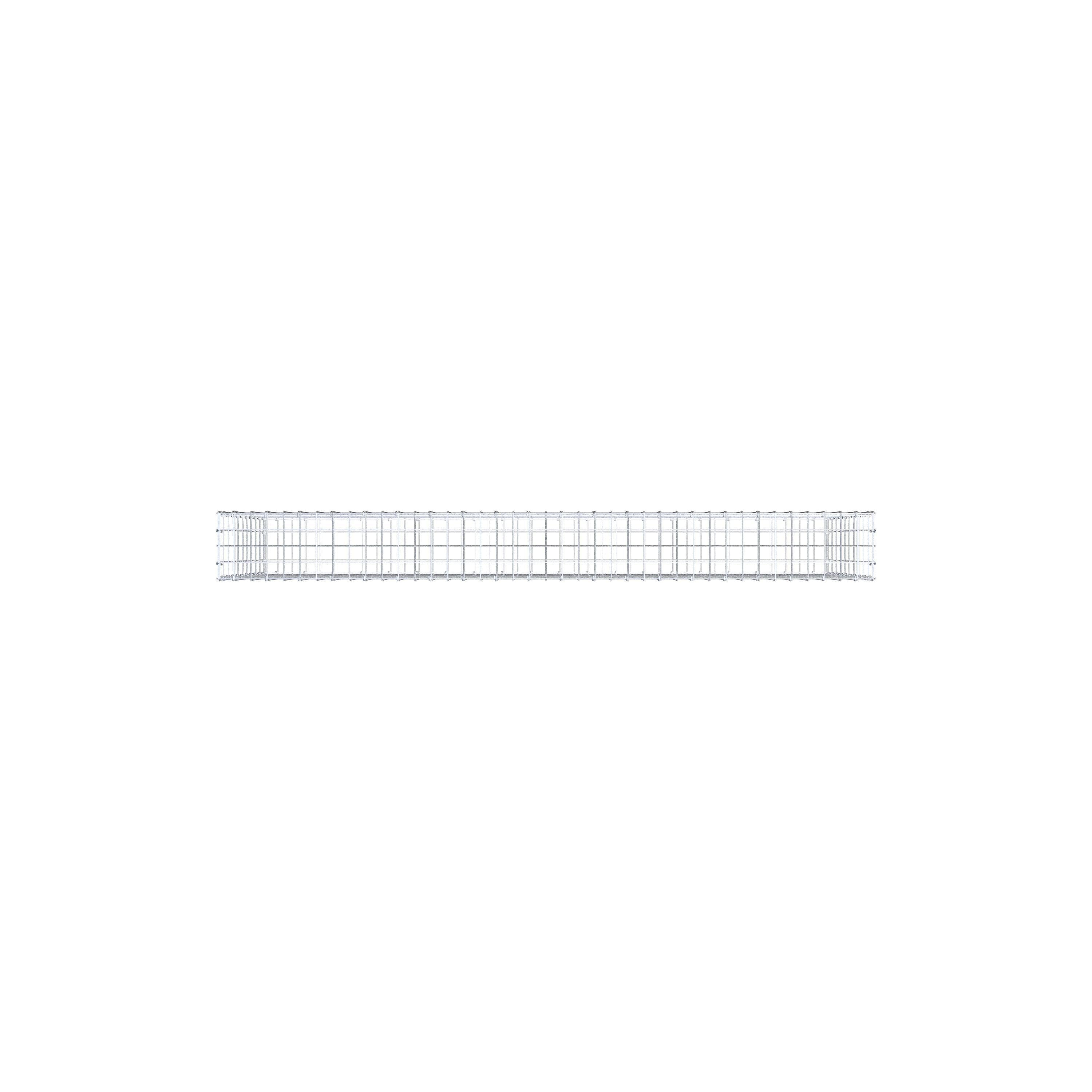 Gavión 200 cm x 100 cm x 20 cm (L x A x P), luz de malla 5 cm x 10 cm, anillo en C