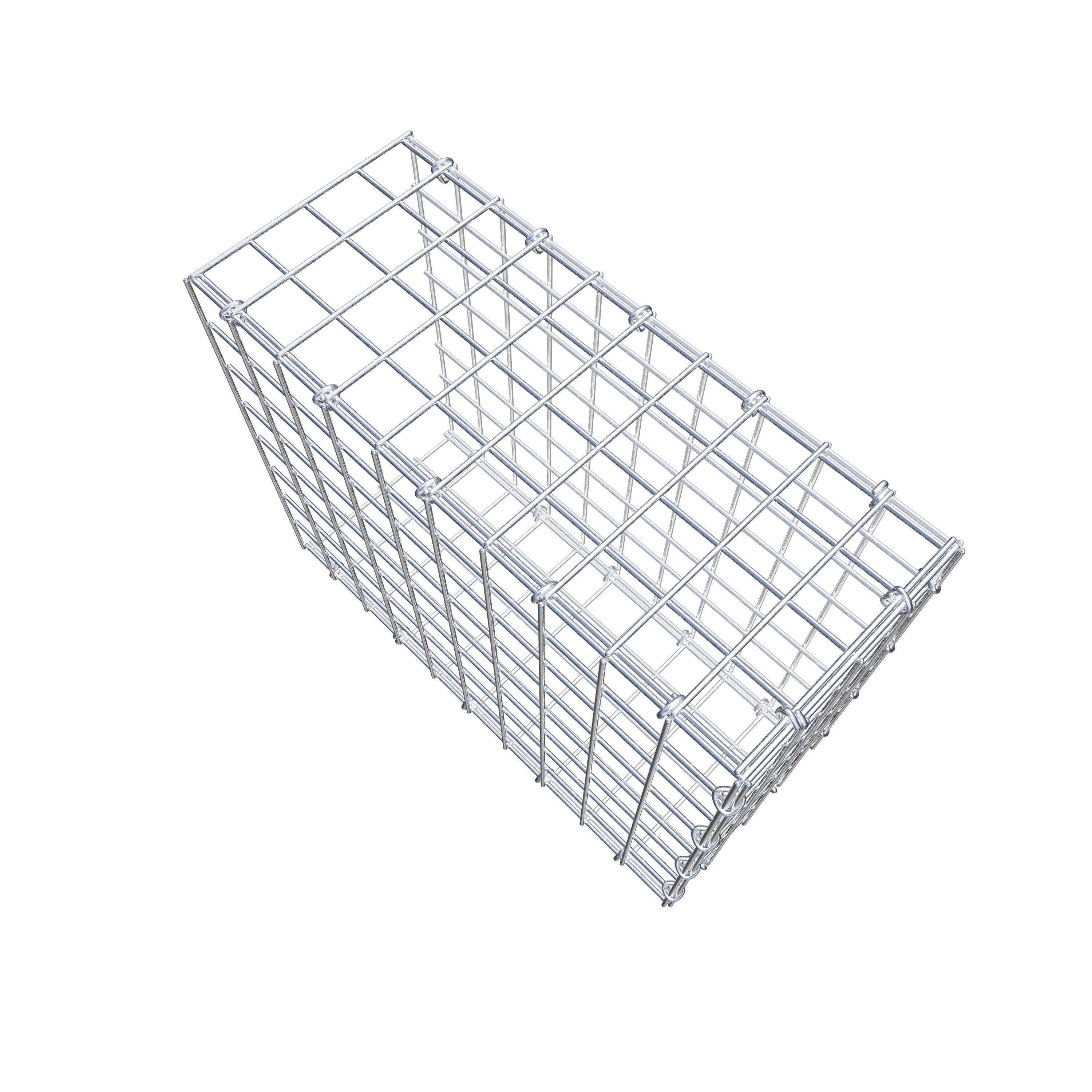 Type 2 oplegkorf 50 cm x 40 cm x 20 cm (L x H x D), maaswijdte 5 cm x 5 cm, C-ring