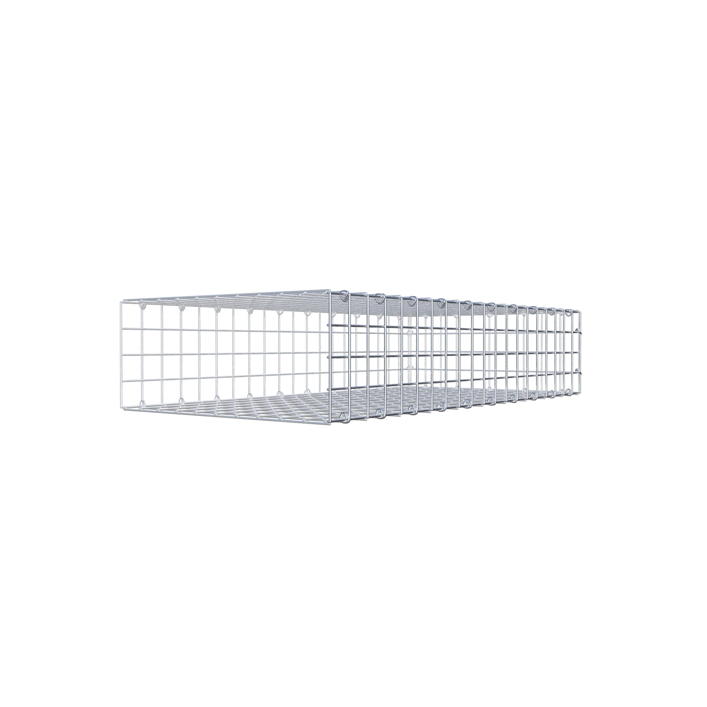 Fourche rapportée type 2 100 cm x 20 cm x 50 cm (L x H x P), mailles 5 cm x 5 cm, anneau en C