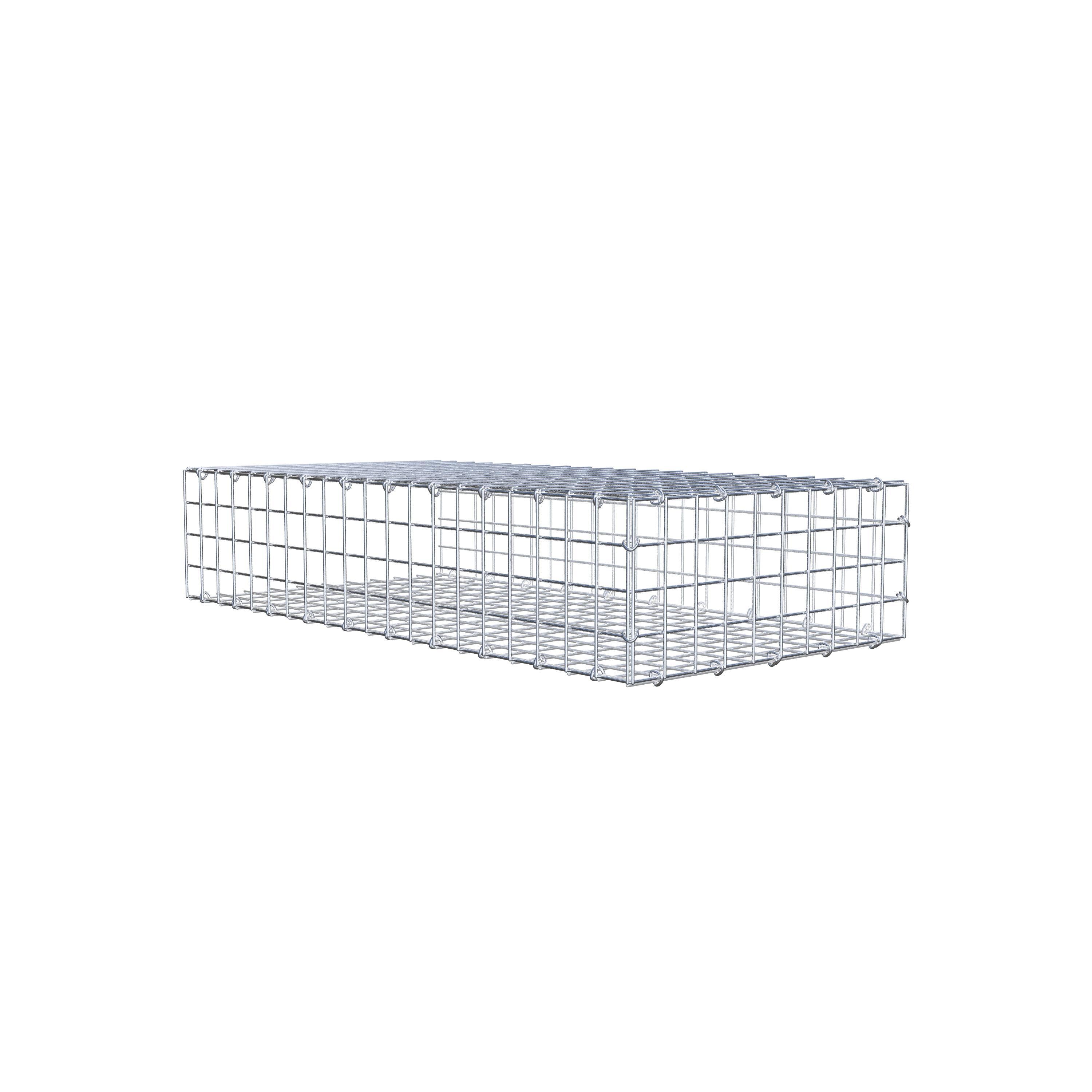 Fourche rapportée type 2 100 cm x 20 cm x 50 cm (L x H x P), mailles 5 cm x 5 cm, anneau en C
