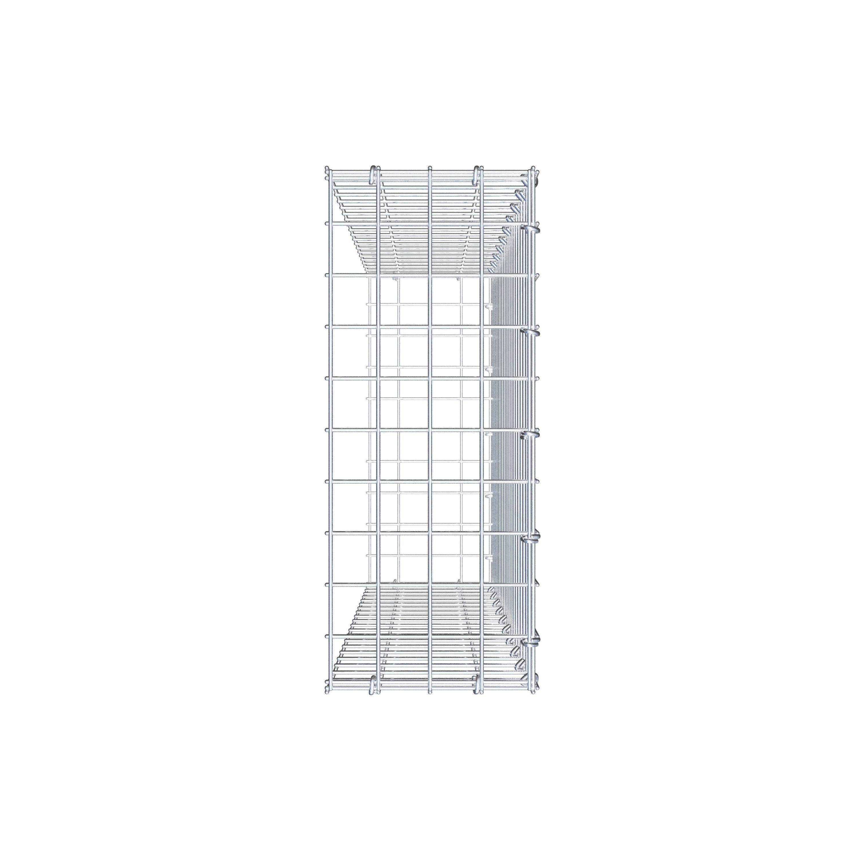 Fourche rapportée type 2 100 cm x 20 cm x 50 cm (L x H x P), mailles 5 cm x 5 cm, anneau en C