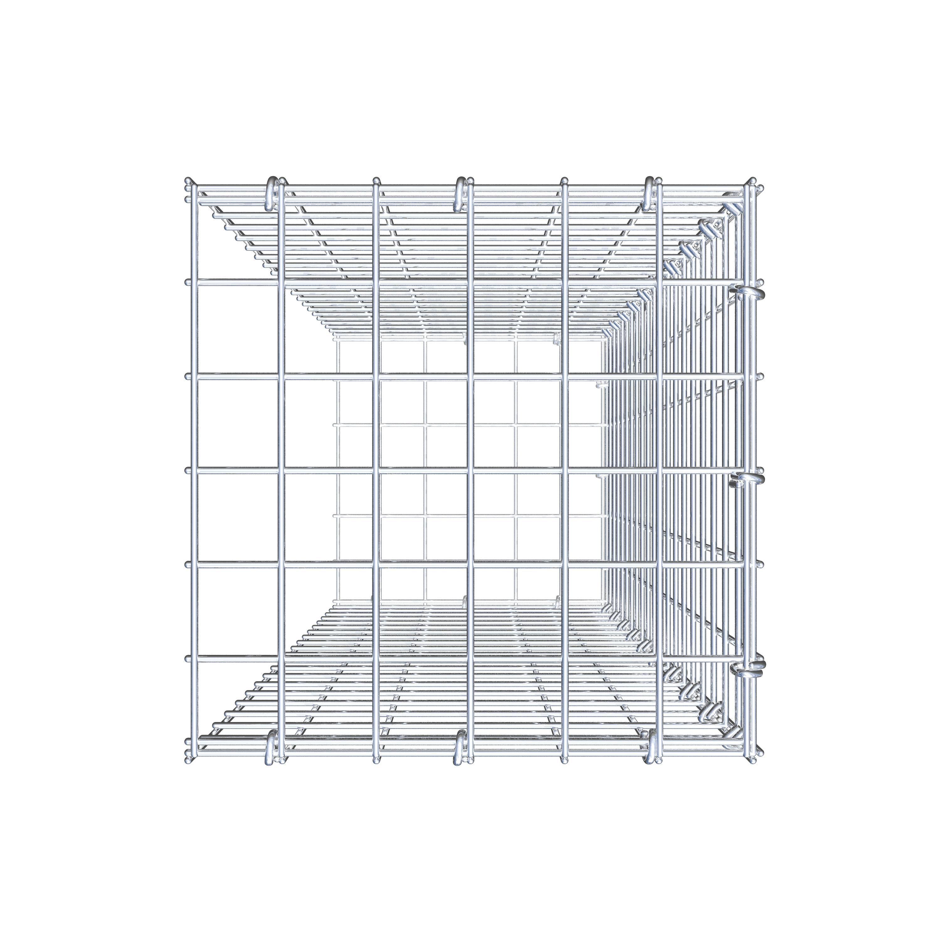 Add-on schanskorf type 2 100 cm x 30 cm x 30 cm (L x H x D), maaswijdte 5 cm x 5 cm, C-ring