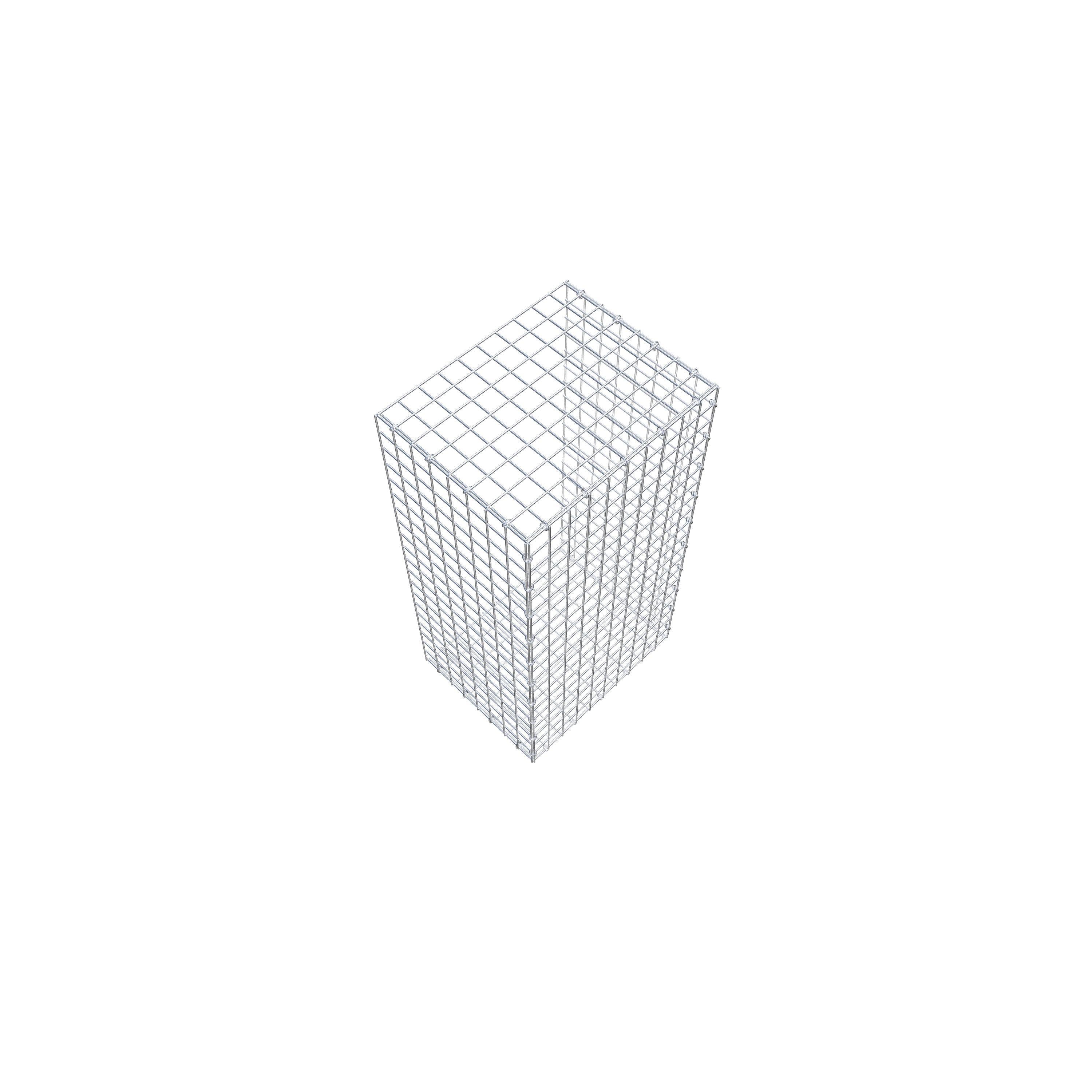 Gavión complementario de tipo 2 100 cm x 40 cm x 50 cm (largo x alto x fondo), malla 5 cm x 5 cm, anillo en C