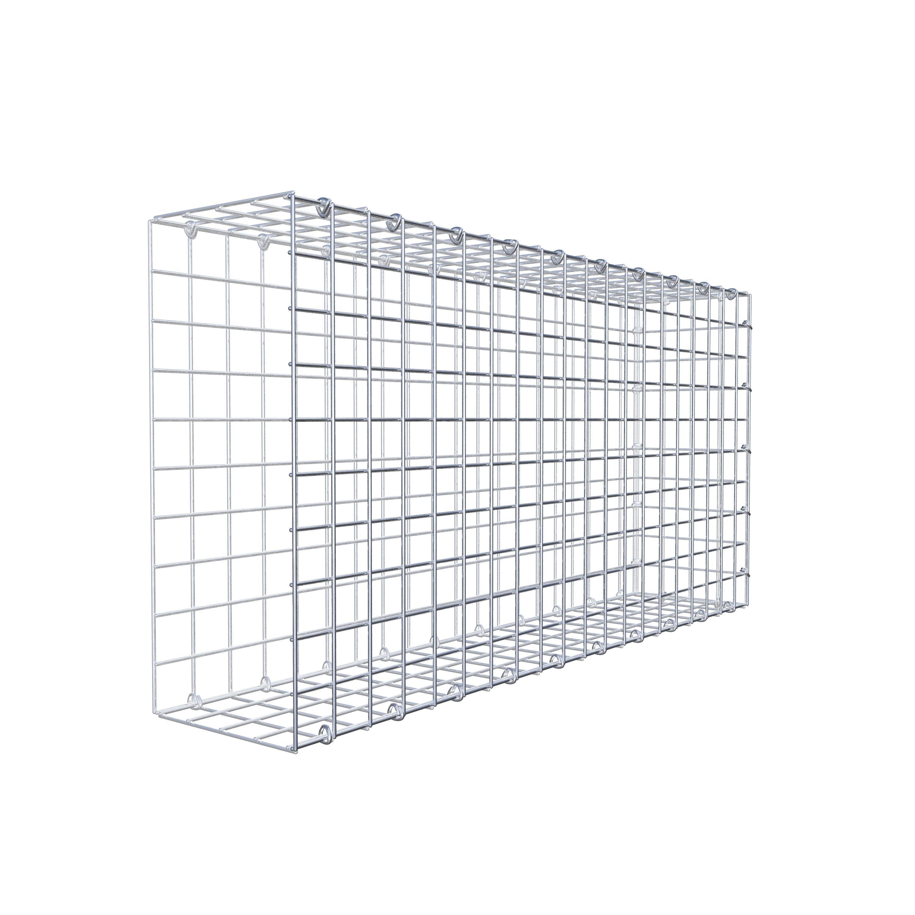 Gabbione fissabile tipo 2 100 cm x 50 cm x 20 cm (L x H x P), maglia 5 cm x 5 cm, anello a C