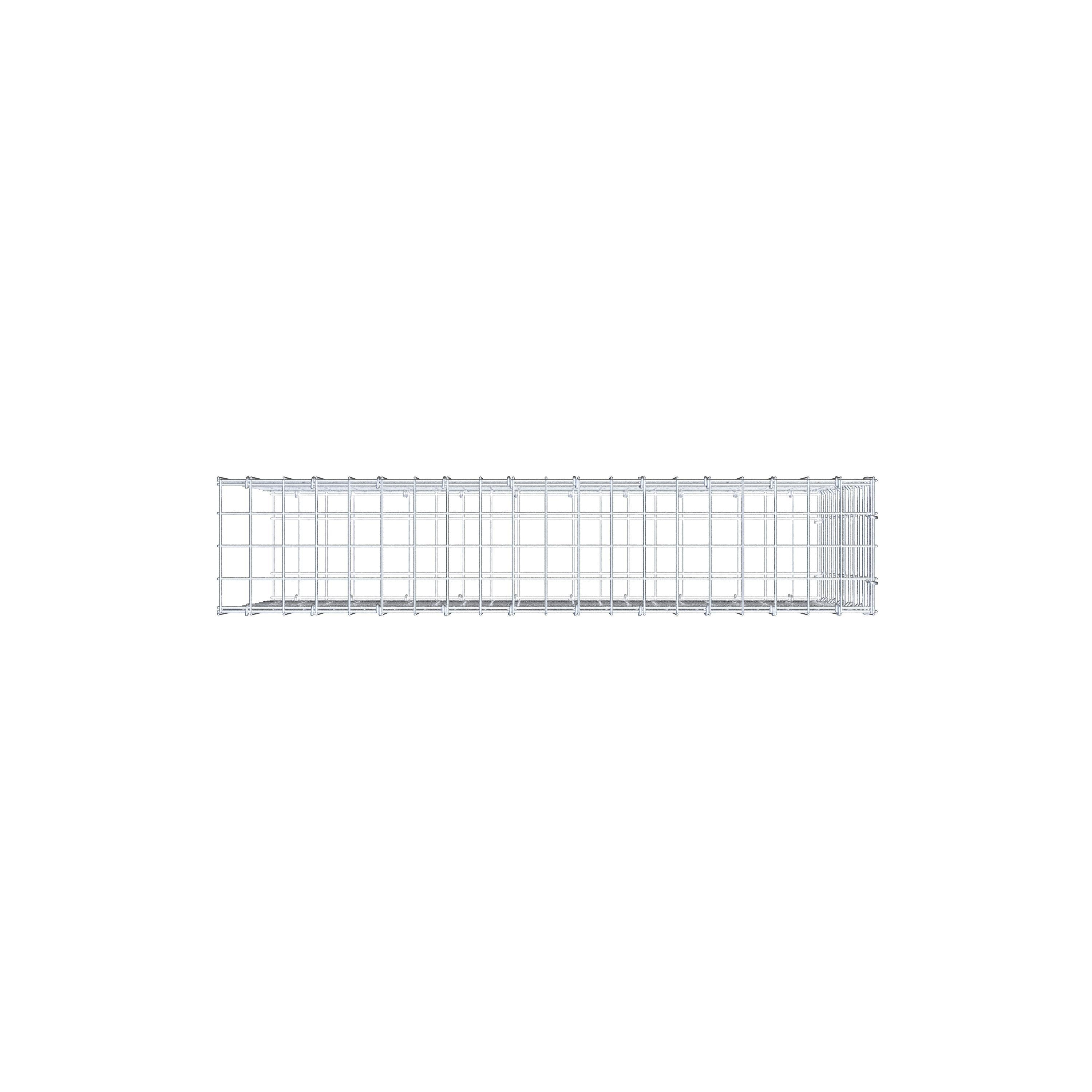 Add-on schanskorf type 2 100 cm x 60 cm x 20 cm (L x H x D), maaswijdte 5 cm x 5 cm, C-ring