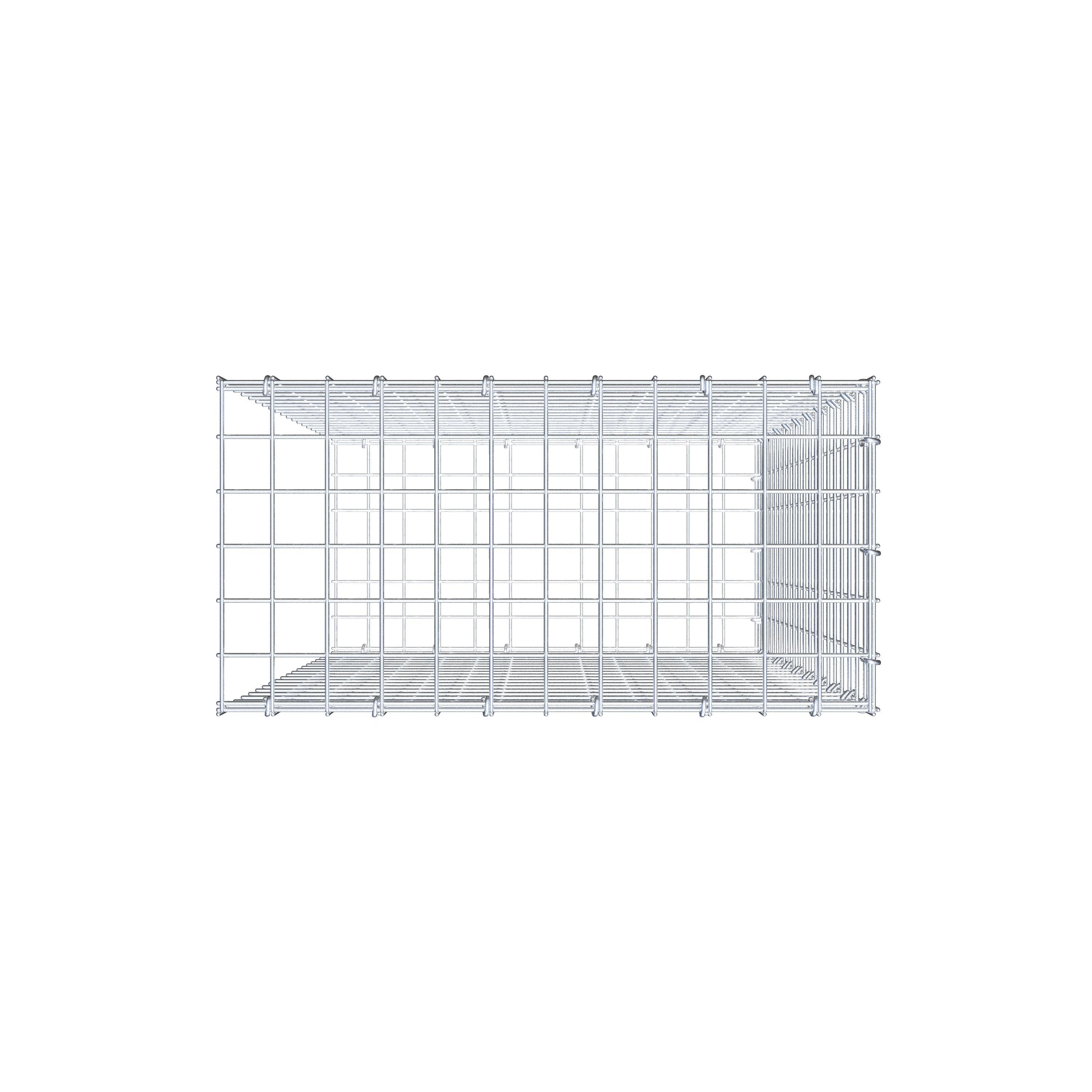 Fourche rapportée type 2 100 cm x 60 cm x 30 cm (L x H x P), mailles 5 cm x 5 cm, anneau C