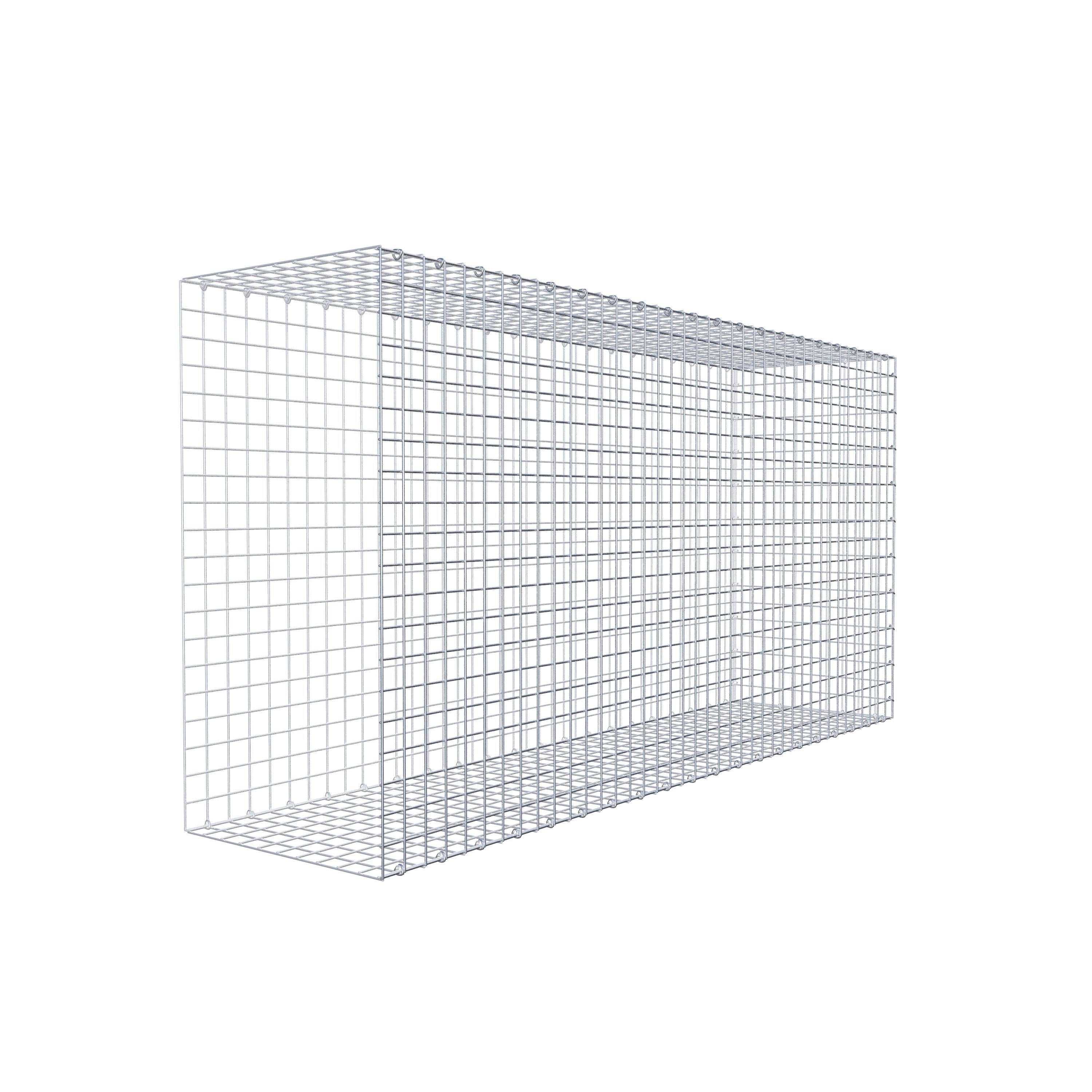 Monteret gabion type 2 200 cm x 100 cm x 50 cm (L x H x D), maskestørrelse 5 cm x 5 cm, C-ring