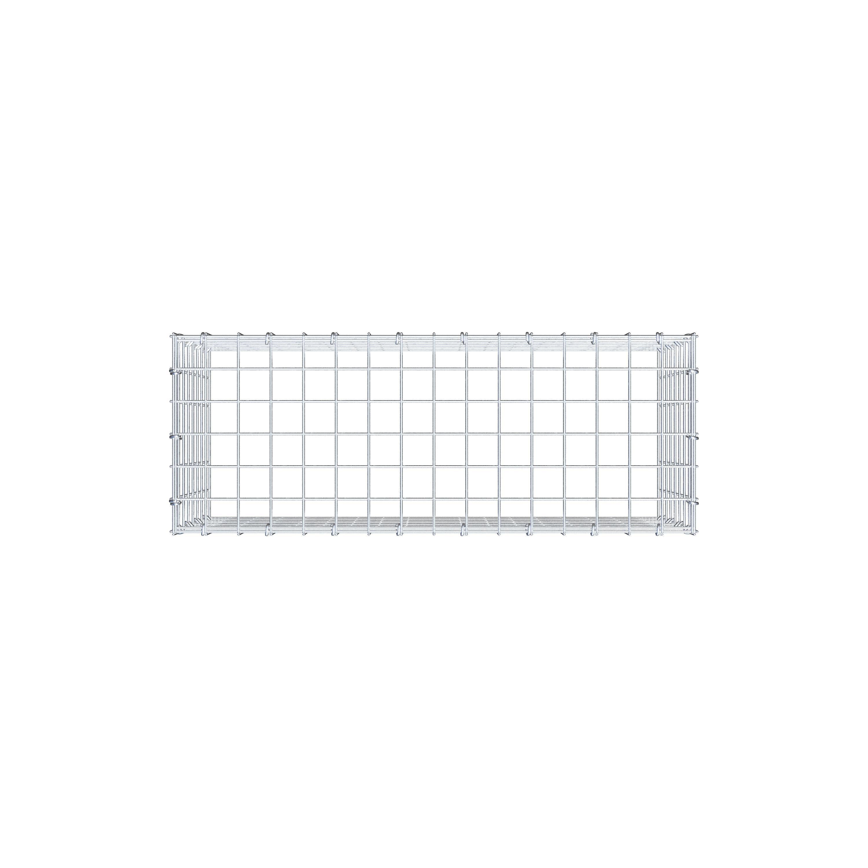 Monteret gabion type 3 80 cm x 40 cm x 30 cm (L x H x D), maskestørrelse 5 cm x 5 cm, C-ring