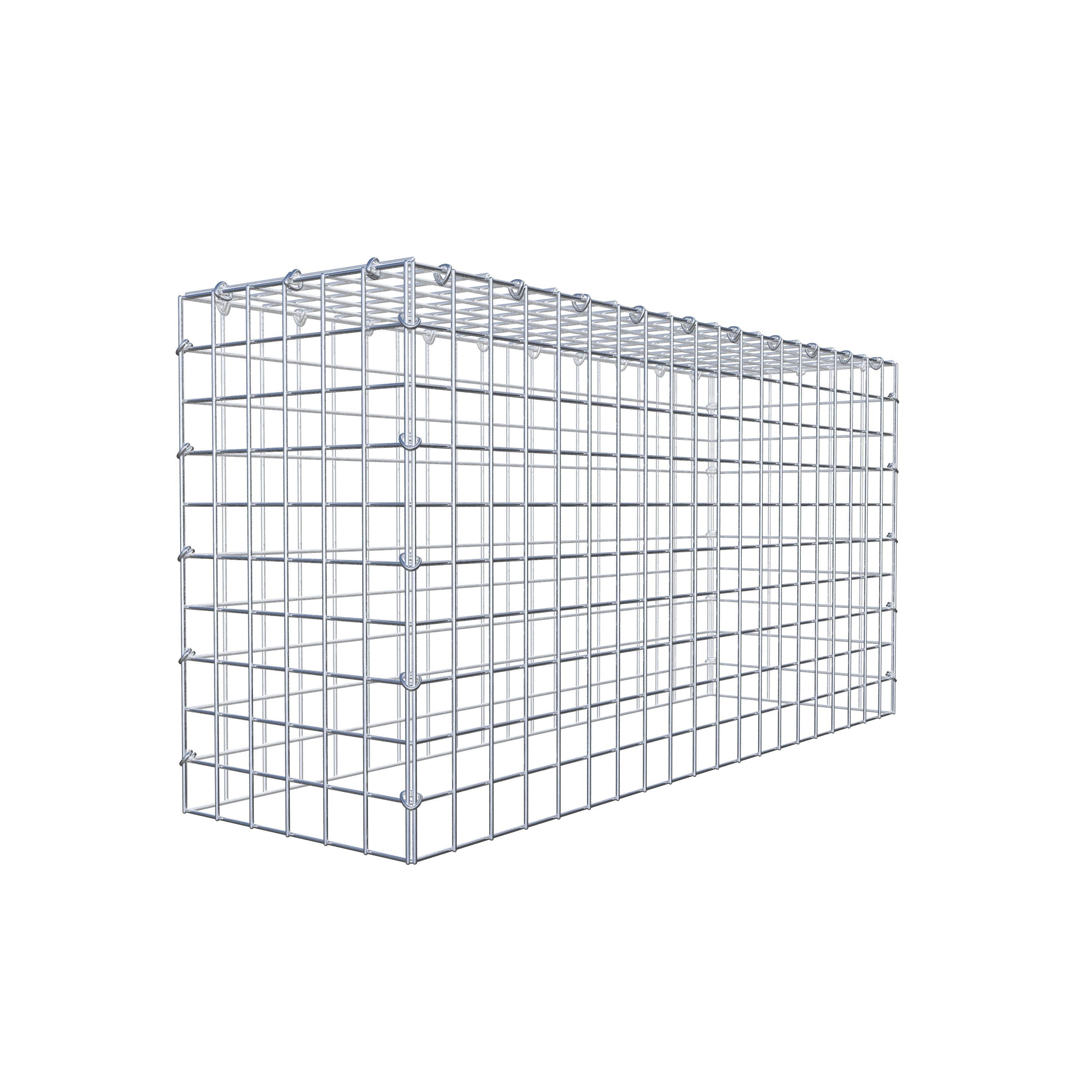 Typ 3 påbyggnadsgabion 100 cm x 50 cm x 30 cm (L x H x D), maskstorlek 5 cm x 5 cm, C-ring