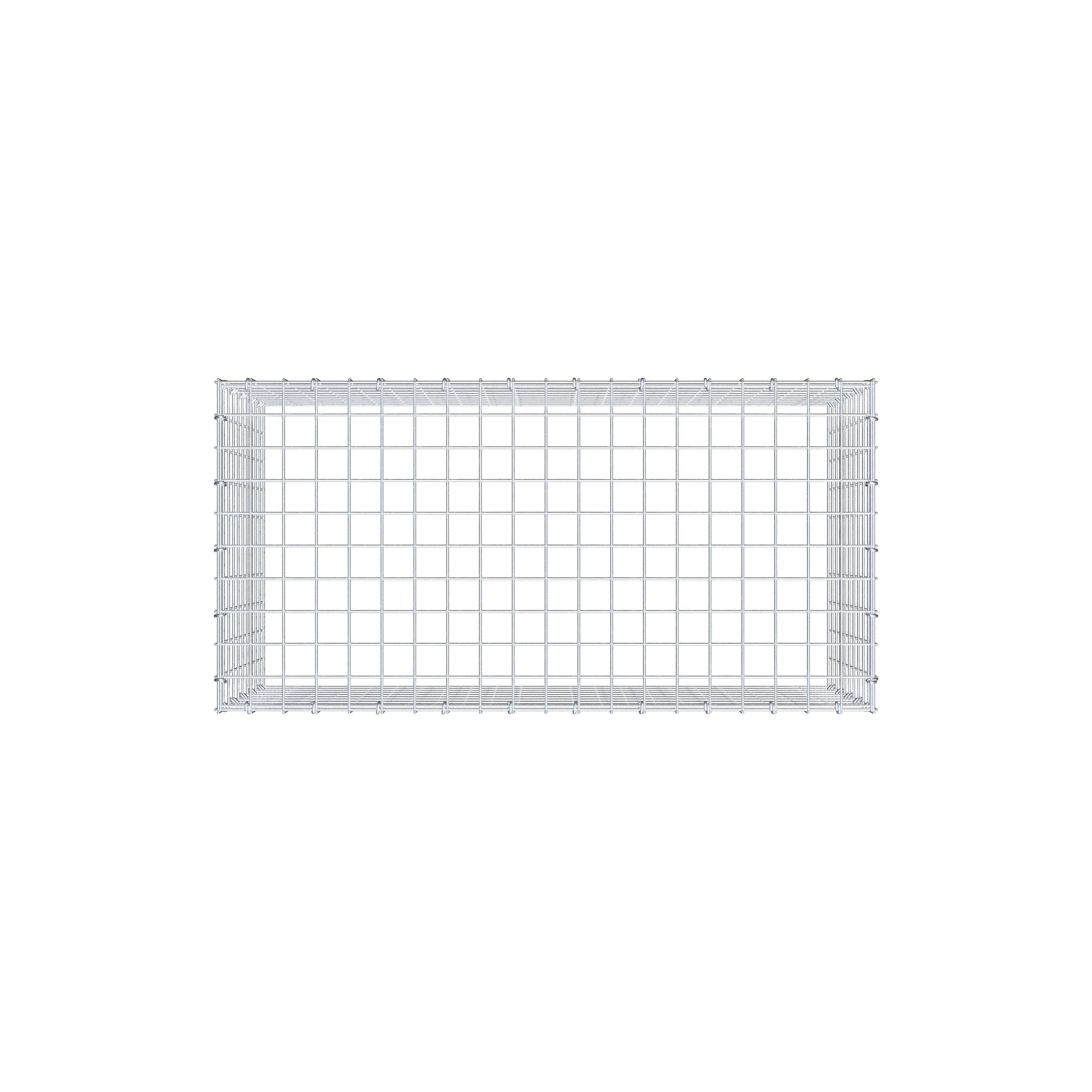 Typ 3 påbyggnadsgabion 100 cm x 50 cm x 50 cm (L x H x D), maskstorlek 5 cm x 5 cm, C-ring