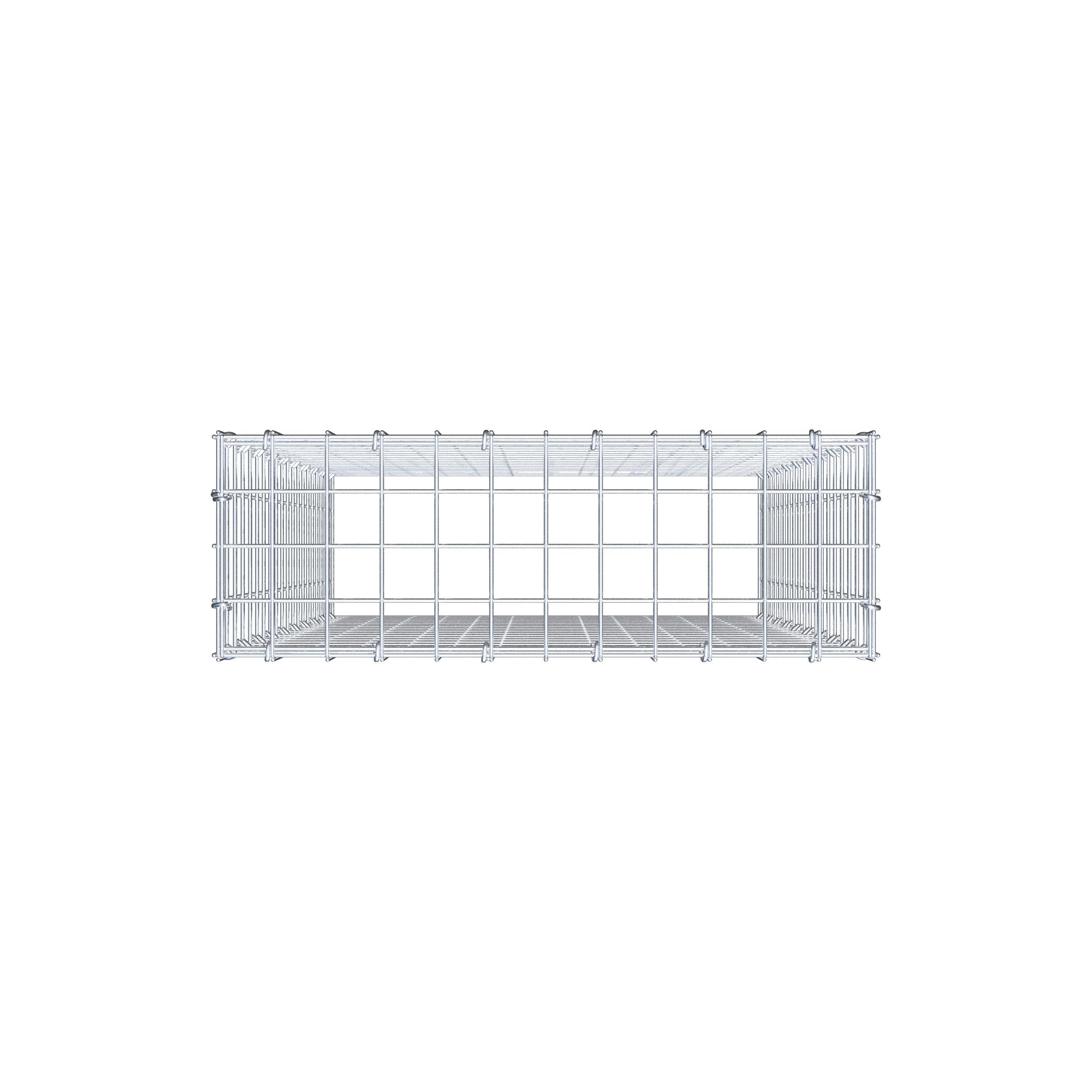 Monteret gabion type 3 100 cm x 60 cm x 20 cm (L x H x D), maskestørrelse 5 cm x 5 cm, C-ring