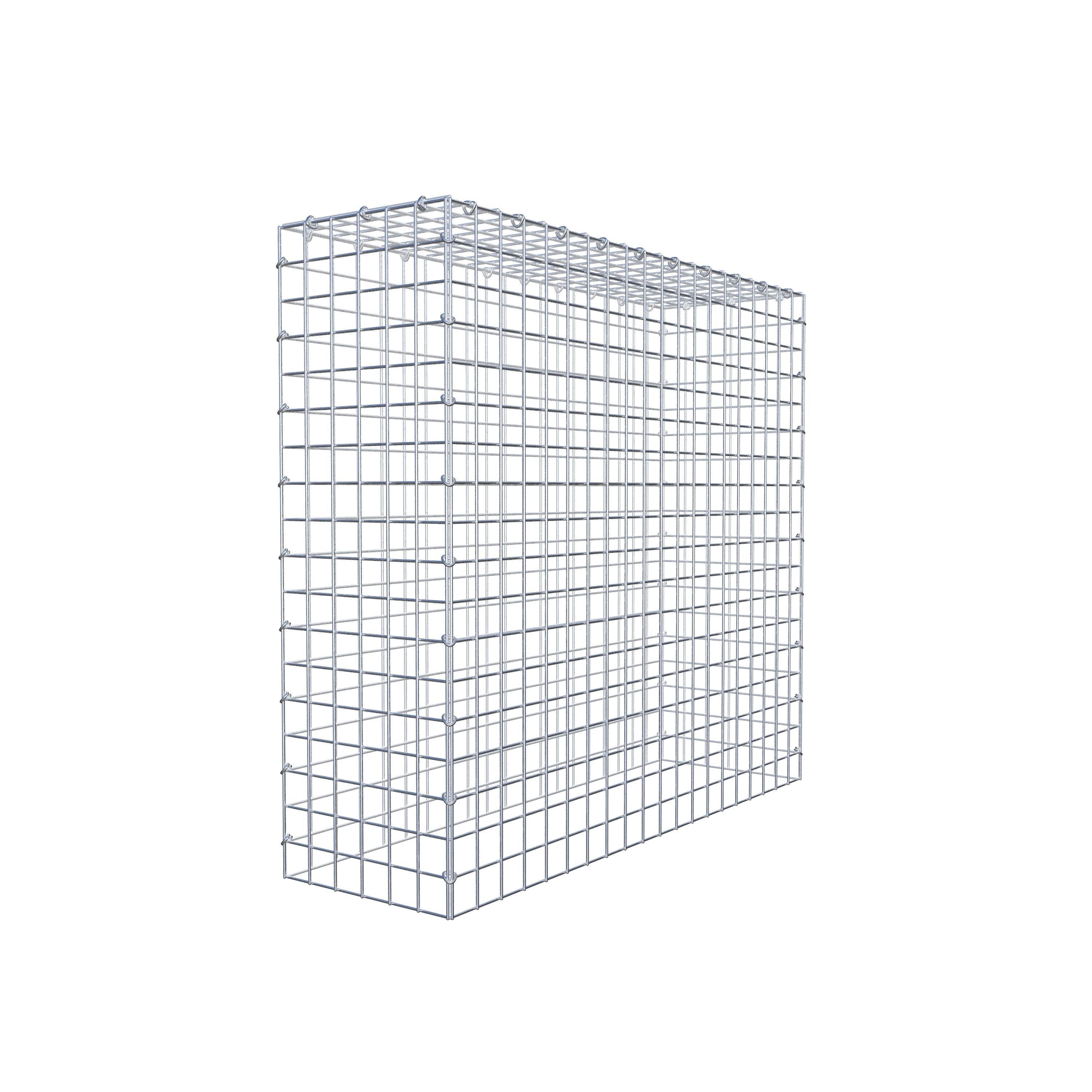 Typ 3 påbyggnadsgabion 100 cm x 90 cm x 30 cm (L x H x D), maskstorlek 5 cm x 5 cm, C-ring