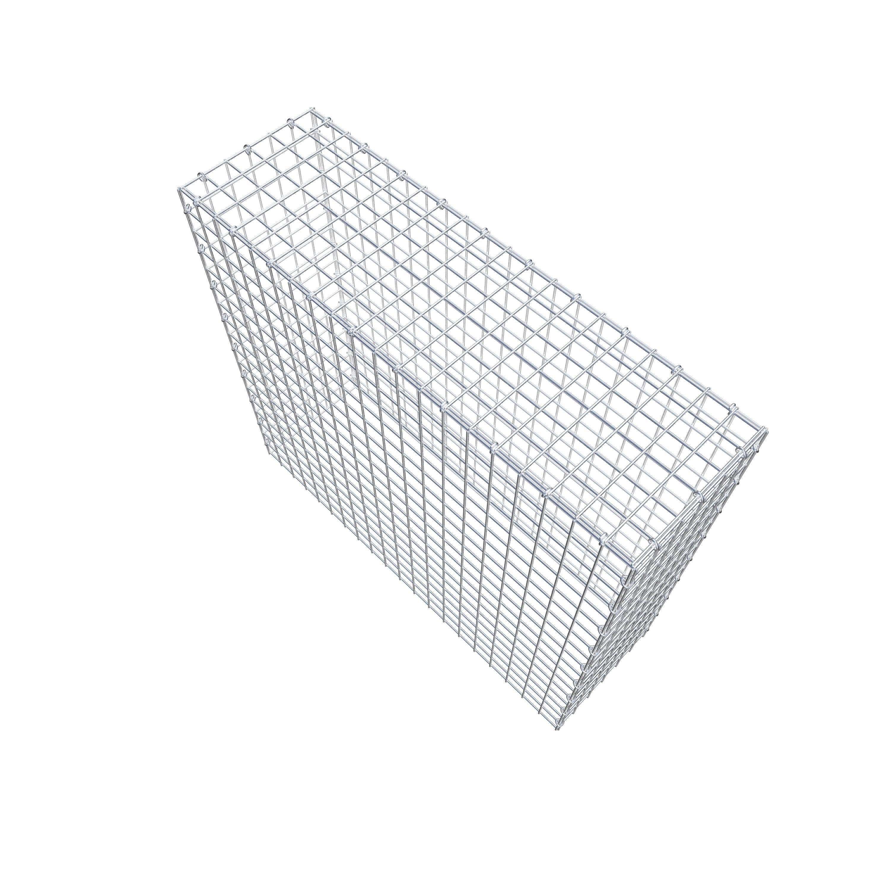 Typ 3 påbyggnadsgabion 100 cm x 90 cm x 30 cm (L x H x D), maskstorlek 5 cm x 5 cm, C-ring