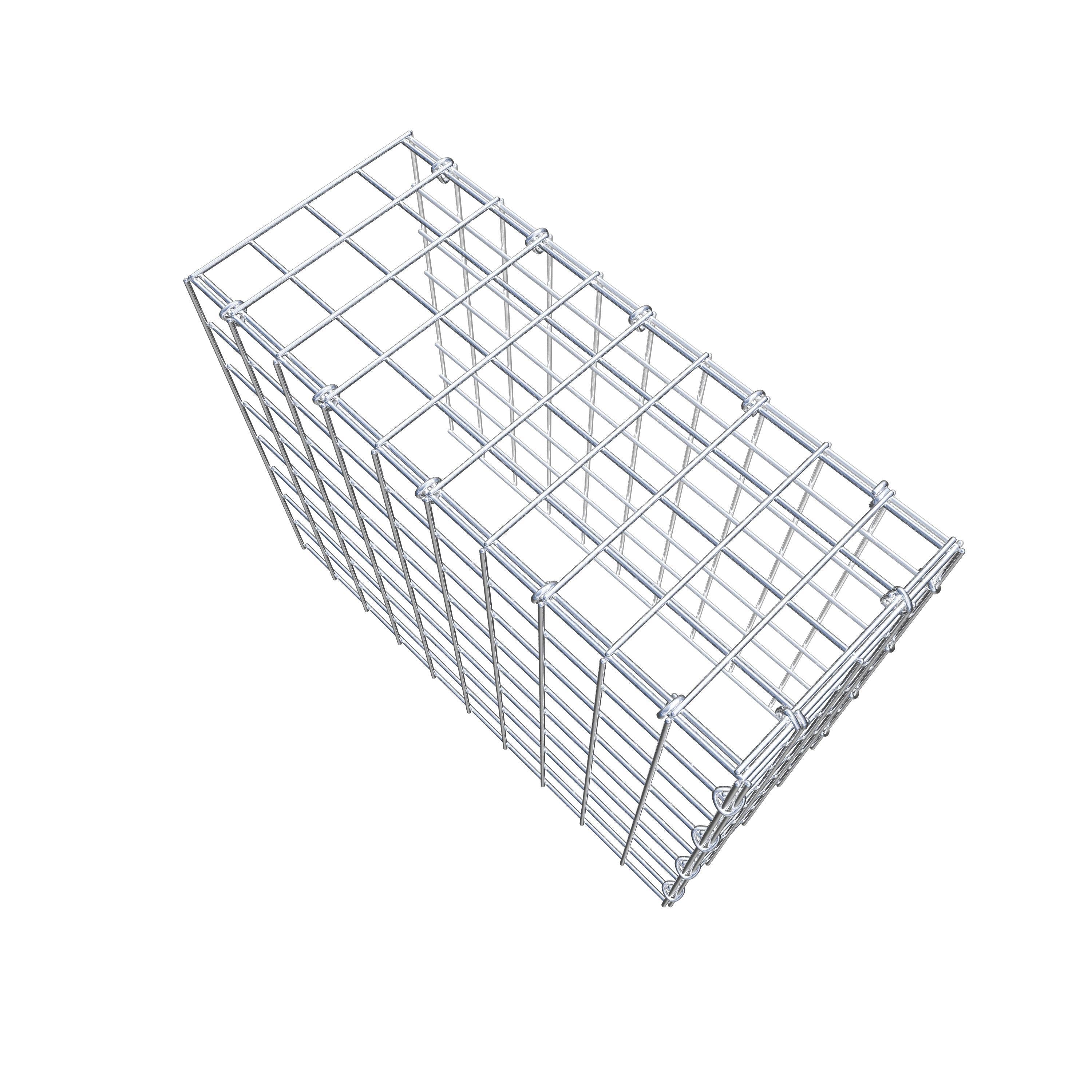 Fourche rapportée type 4 50 cm x 40 cm x 20 cm (L x H x P), mailles 5 cm x 5 cm, anneau C