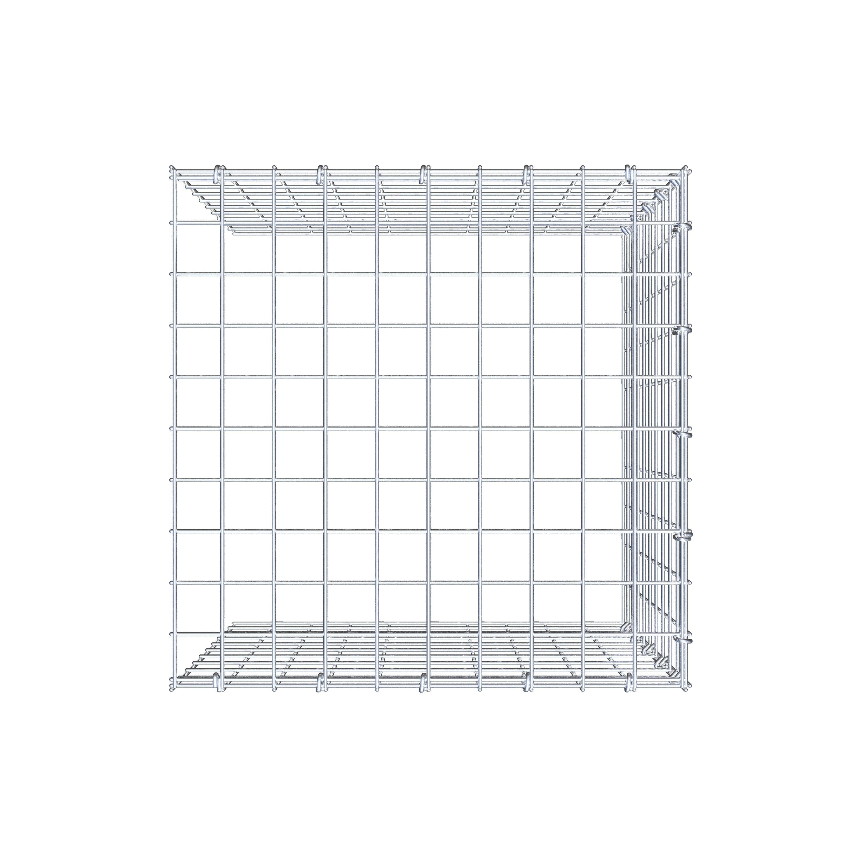 Fourche rapportée type 4 50 cm x 50 cm x 50 cm (L x H x P), mailles 5 cm x 5 cm, anneau C
