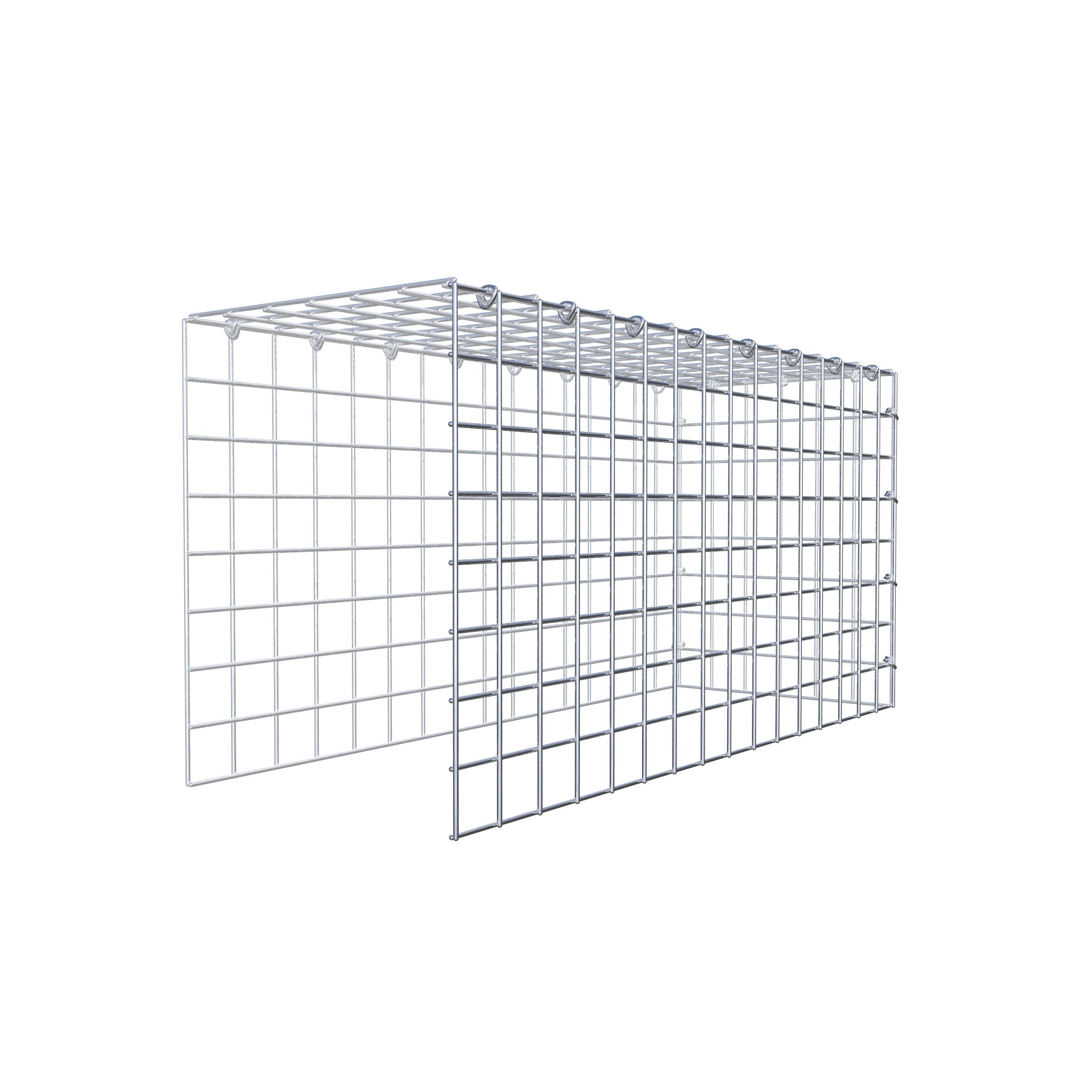 Fourche rapportée type 4 80 cm x 40 cm x 30 cm (L x H x P), mailles 5 cm x 5 cm, anneau C