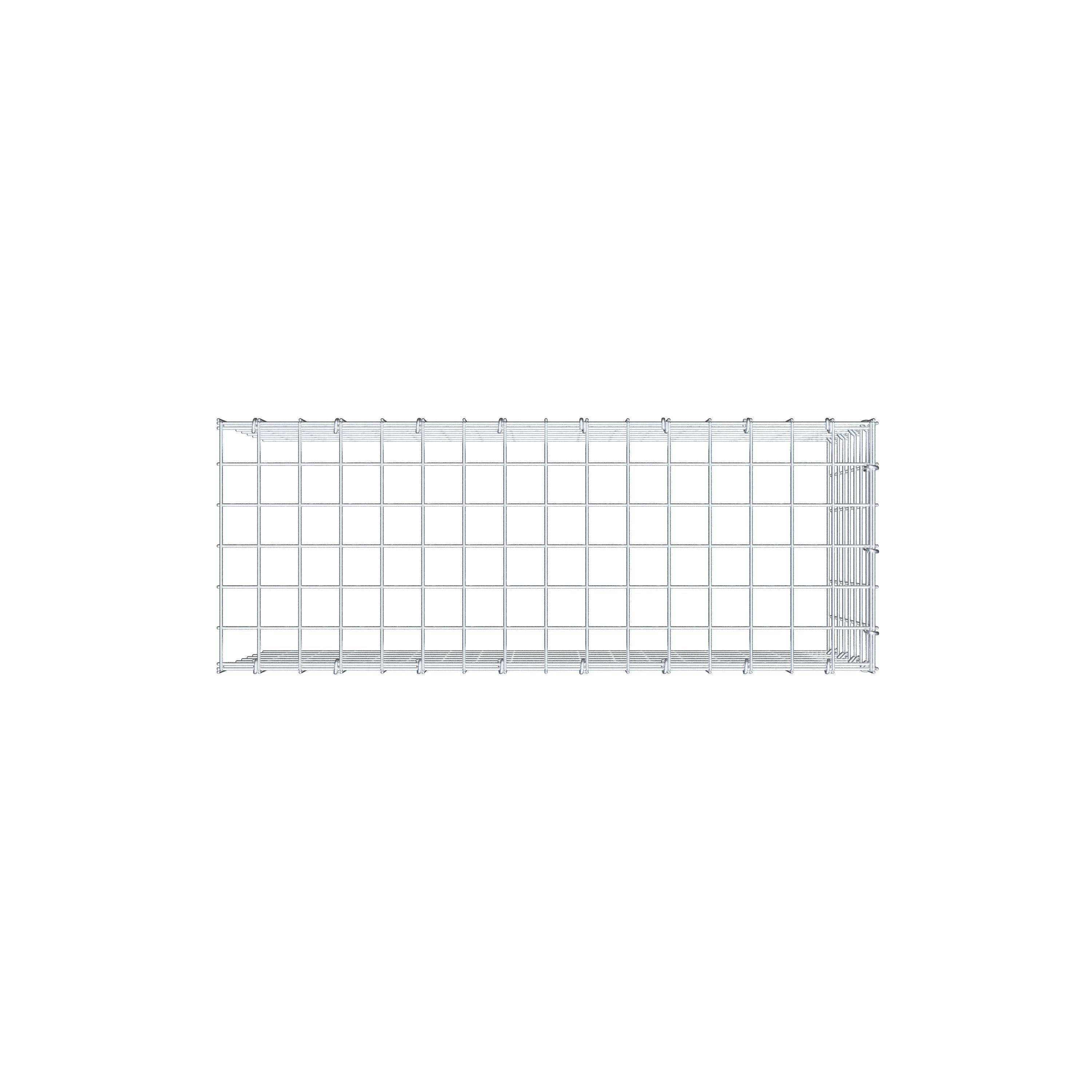 Fourche rapportée type 4 80 cm x 40 cm x 30 cm (L x H x P), mailles 5 cm x 5 cm, anneau C