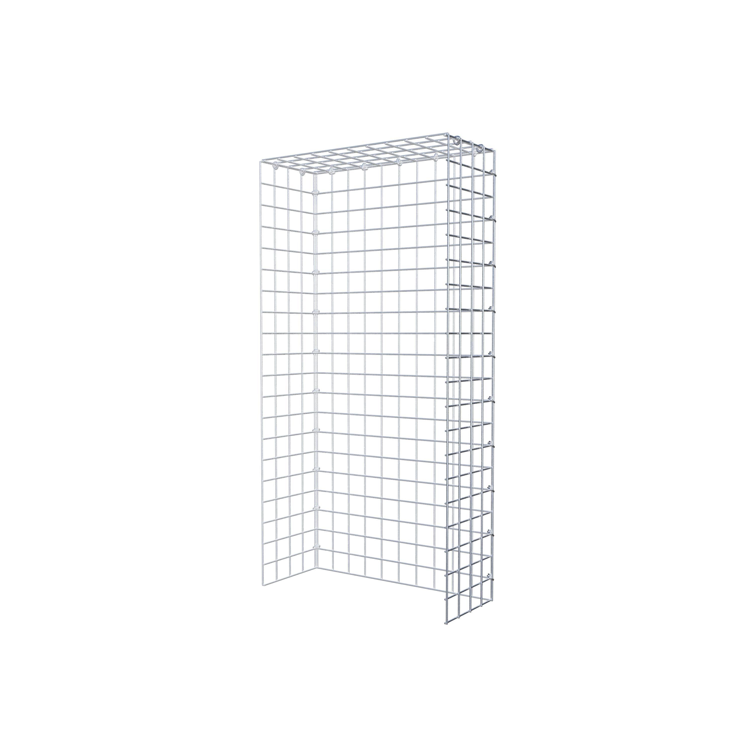 Monteret gabion type 4 100 cm x 20 cm x 50 cm (L x H x D), maskestørrelse 5 cm x 5 cm, C-ring