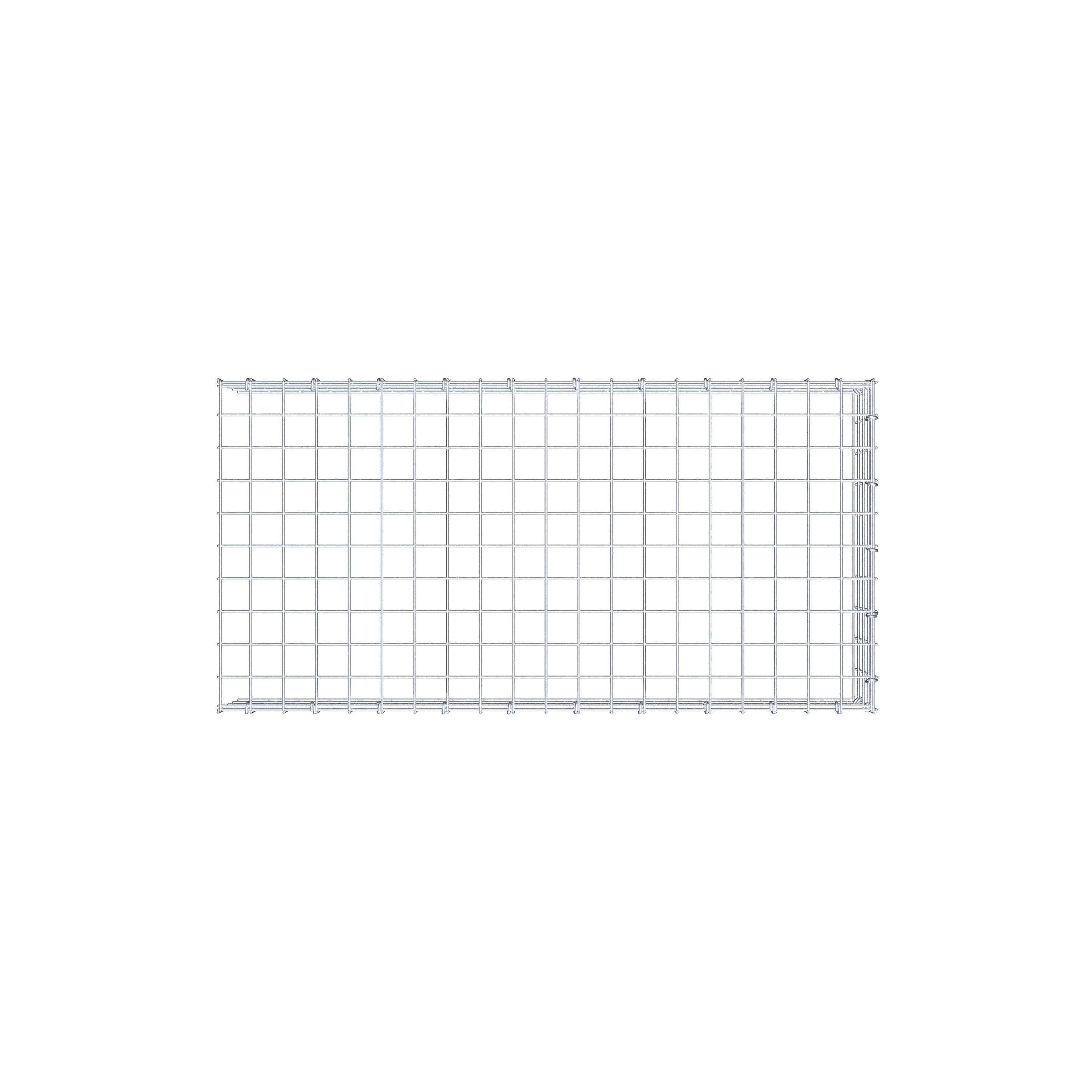 Monteret gabion type 4 100 cm x 20 cm x 50 cm (L x H x D), maskestørrelse 5 cm x 5 cm, C-ring