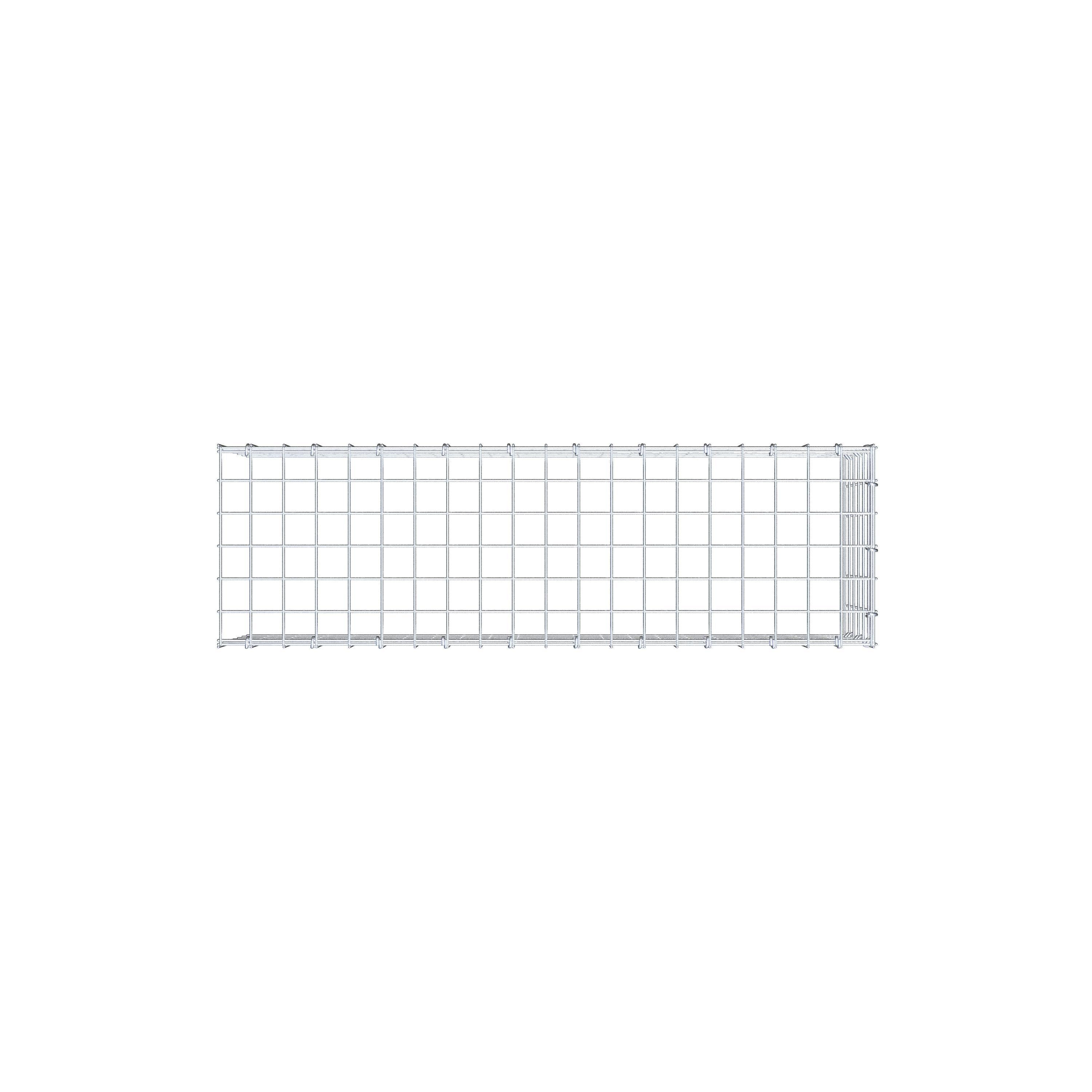 Fourche rapportée type 4 100 cm x 30 cm x 30 cm (L x H x P), mailles 5 cm x 5 cm, anneau C