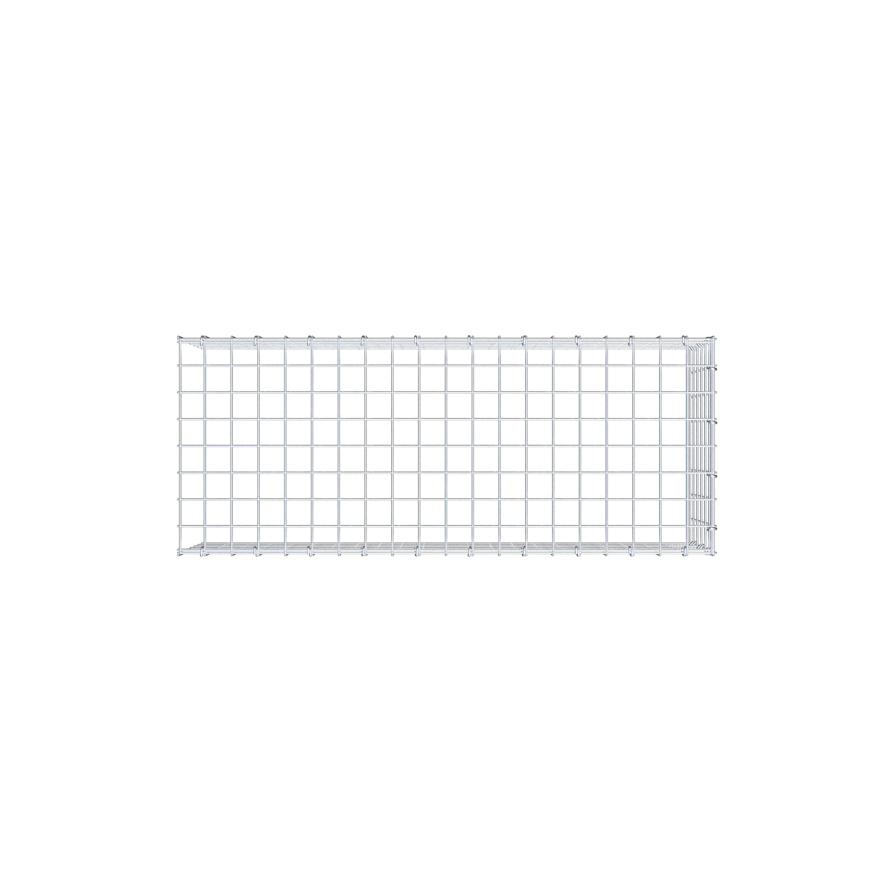 Monteret gabion type 4 100 cm x 30 cm x 40 cm (L x H x D), maskestørrelse 5 cm x 5 cm, C-ring