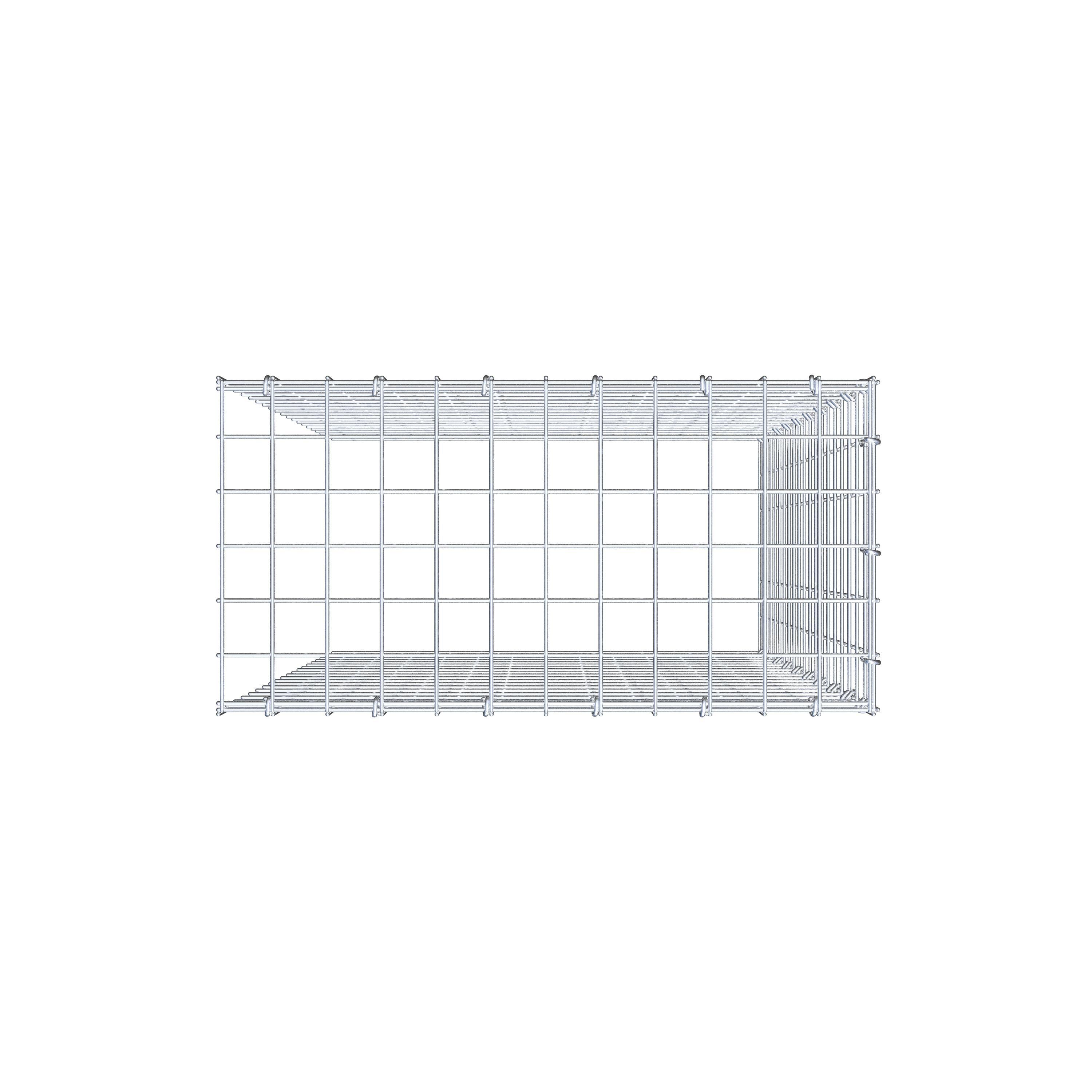 Add-on schanskorf type 4 100 cm x 60 cm x 30 cm (L x H x D), maaswijdte 5 cm x 5 cm, C-ring