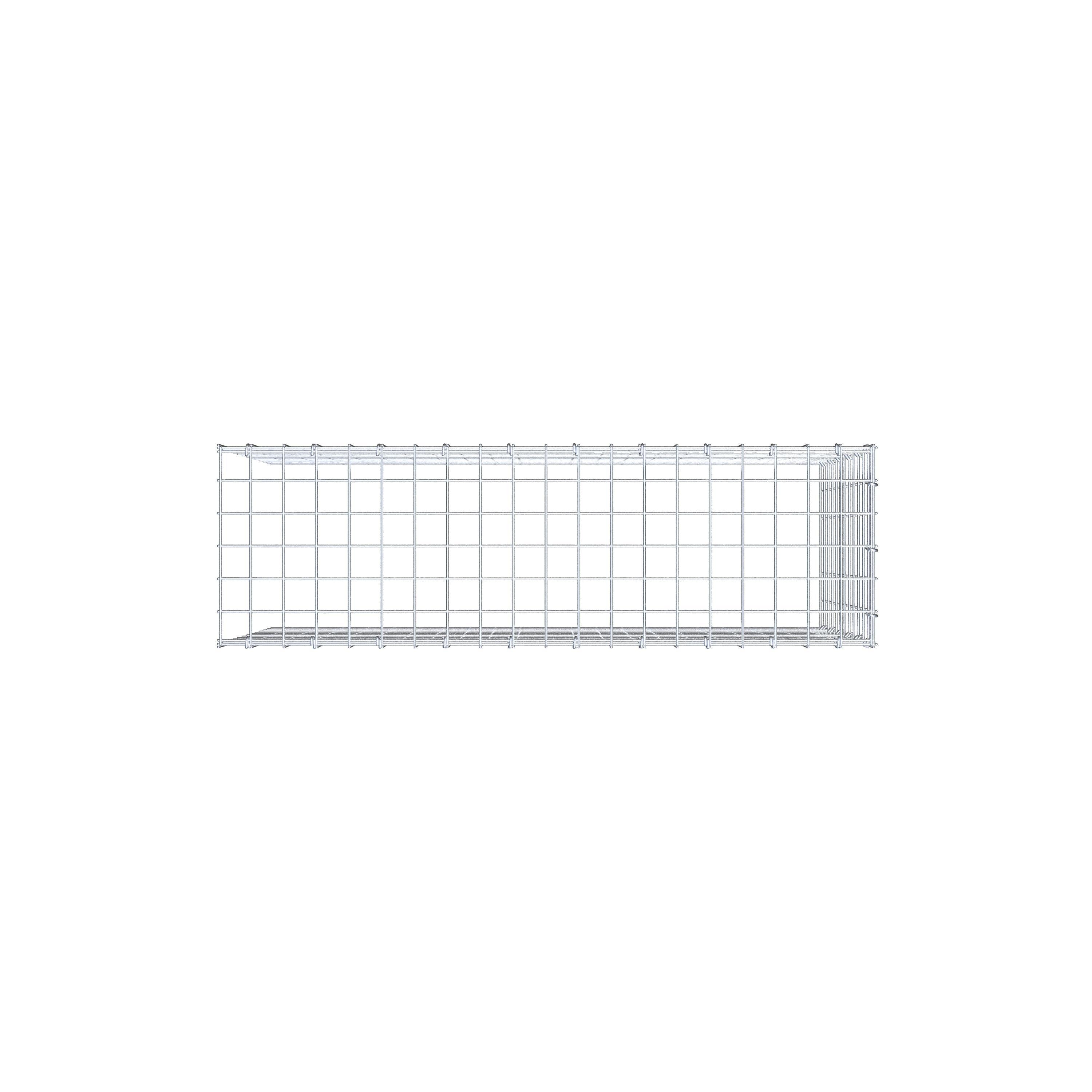 Add-on schanskorf type 4 100 cm x 60 cm x 30 cm (L x H x D), maaswijdte 5 cm x 5 cm, C-ring