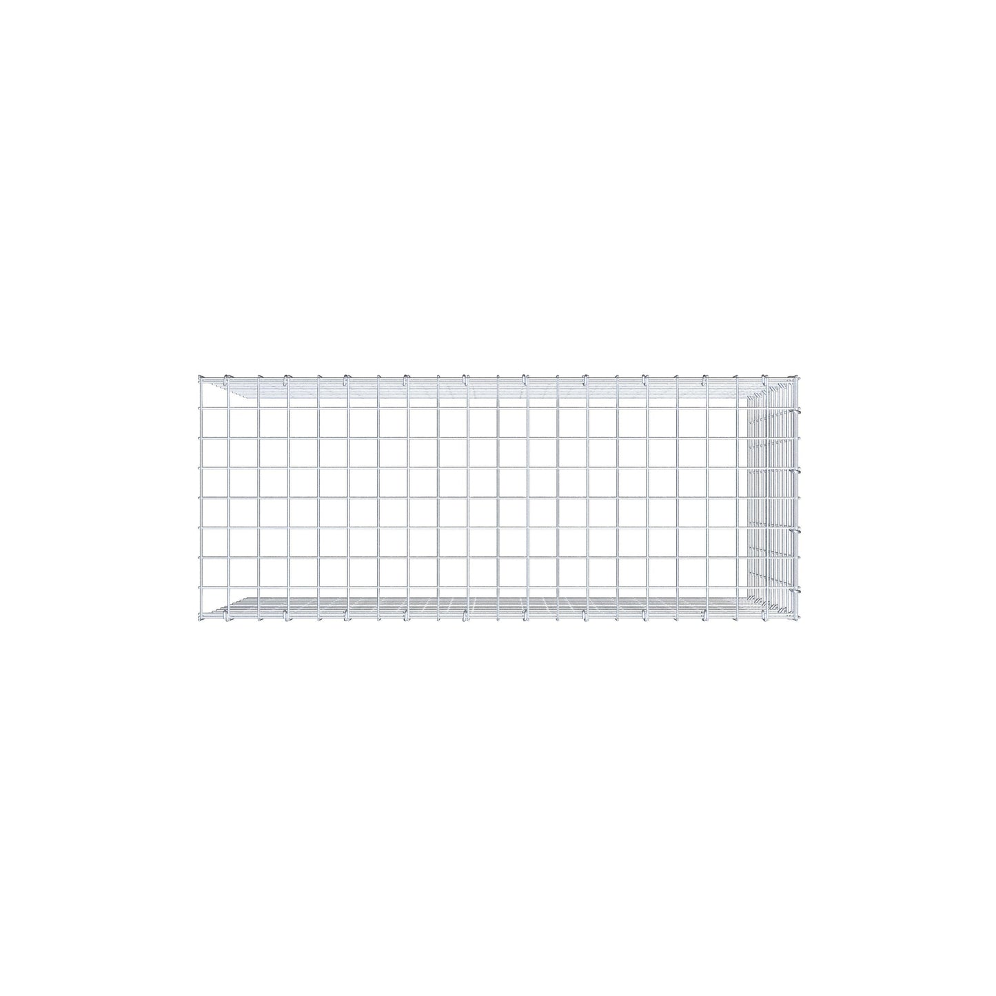 Mounted gabion type 4 100 cm x 60 cm x 40 cm (L x H x D), mesh size 5 cm x 5 cm, C-ring