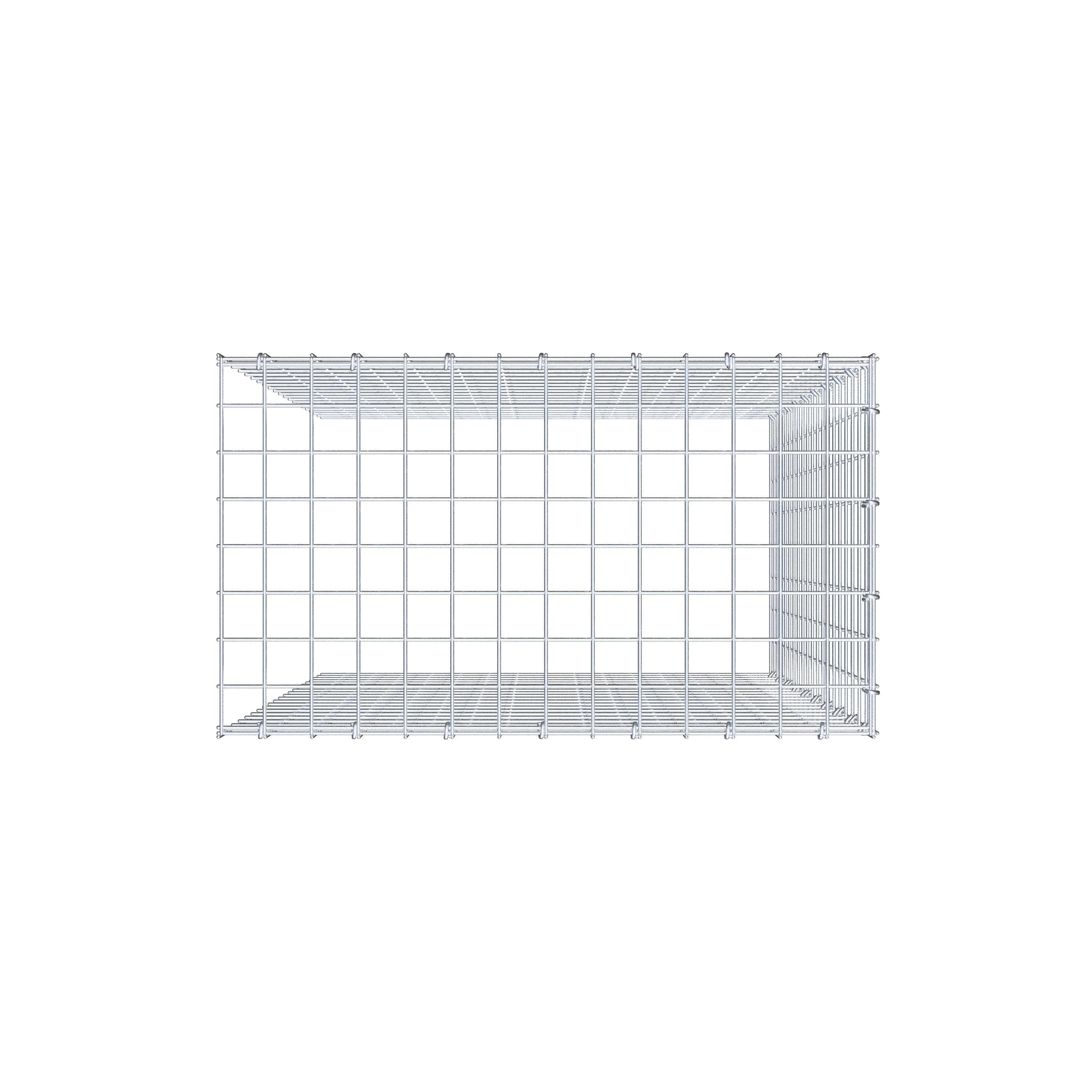 Fourche rapportée type 4 100 cm x 70 cm x 40 cm (L x H x P), mailles 5 cm x 5 cm, anneau C