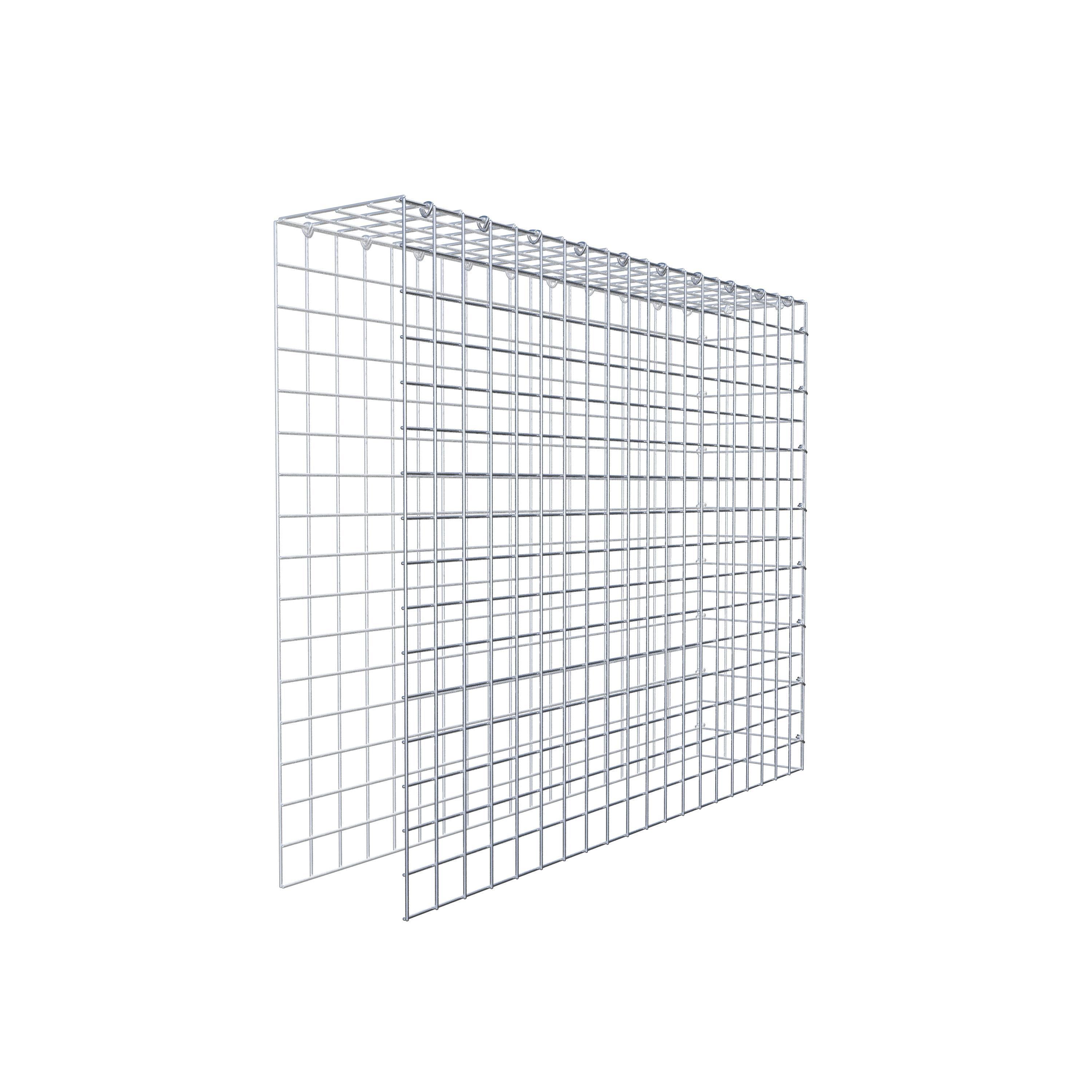 Gavión complementario de tipo 4 100 cm x 80 cm x 20 cm (L x A x P), malla 5 cm x 5 cm, anillo en C