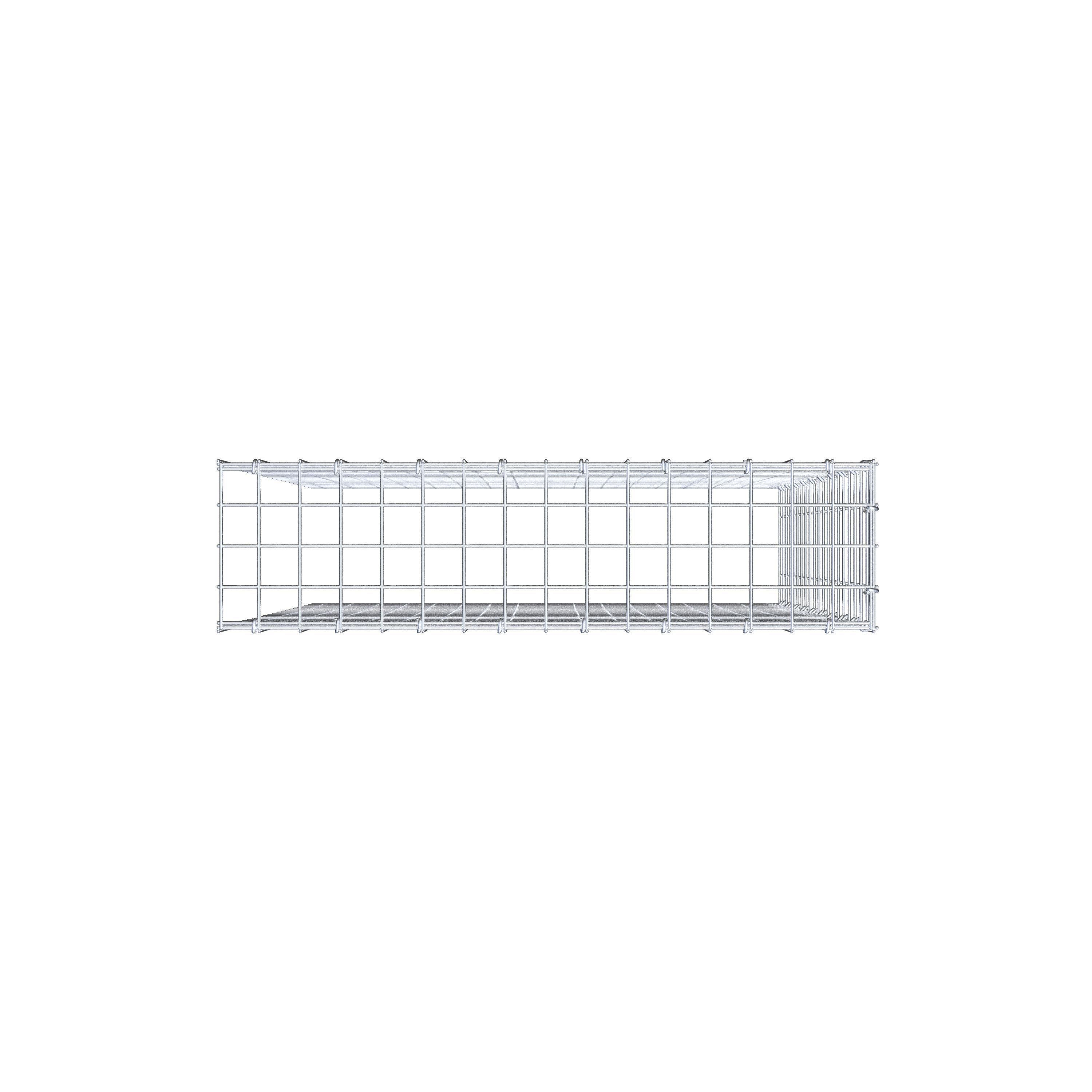 Gavión complementario de tipo 4 100 cm x 80 cm x 20 cm (L x A x P), malla 5 cm x 5 cm, anillo en C