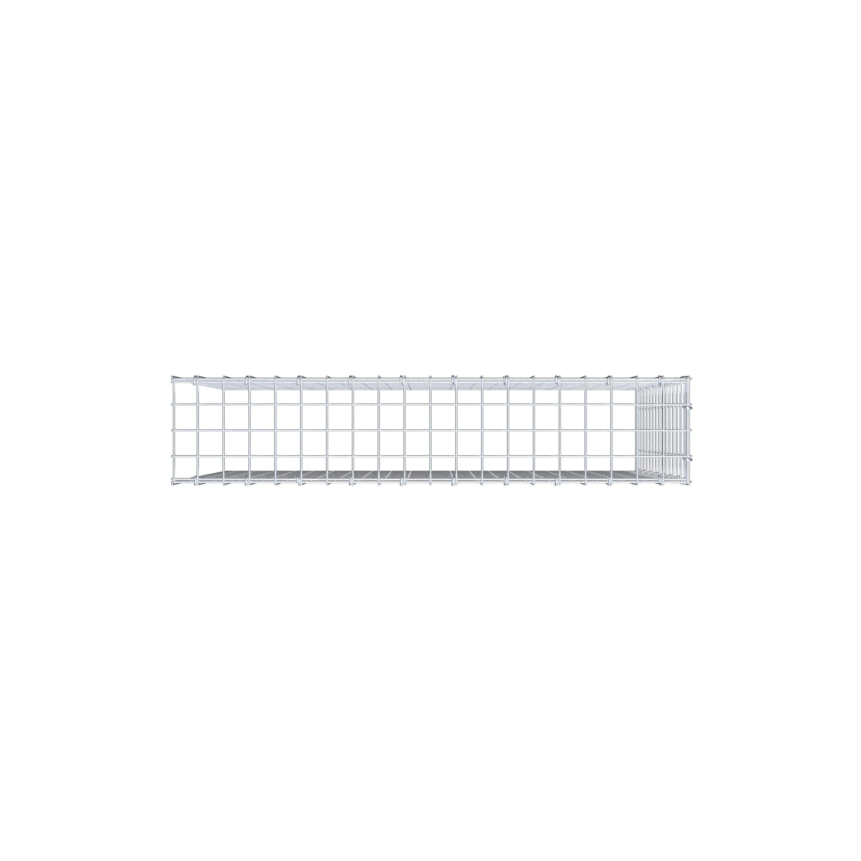 Gavión complementario de tipo 4 100 cm x 80 cm x 20 cm (L x A x P), malla 5 cm x 5 cm, anillo en C