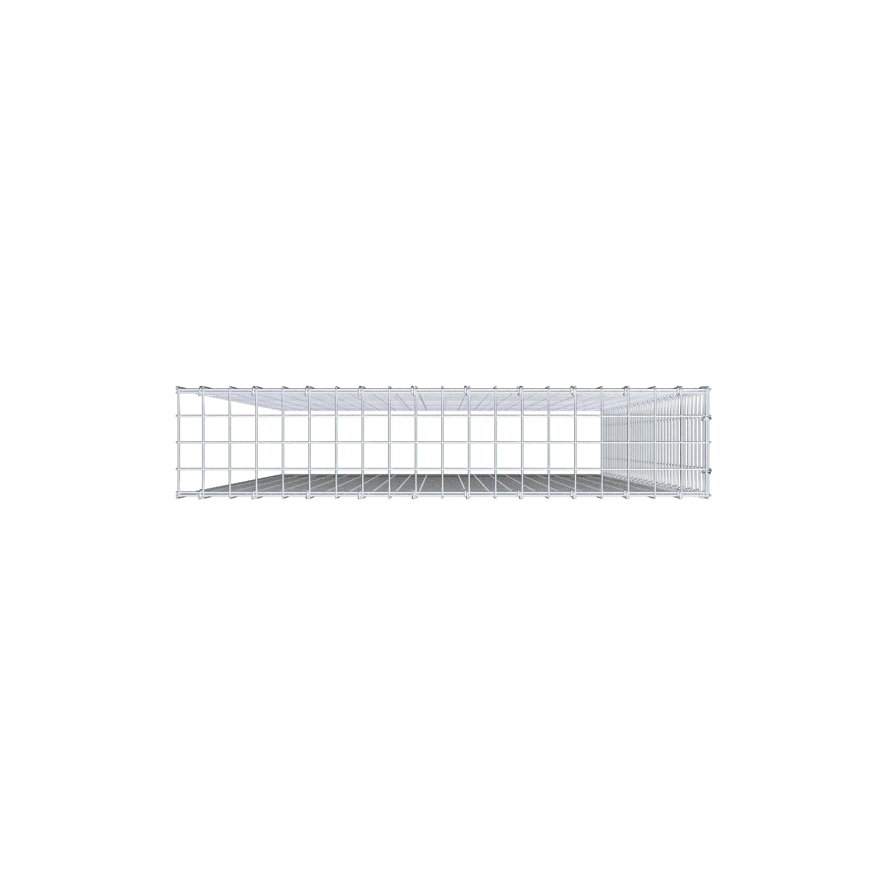 Monteret gabion type 4 200 cm x 100 cm x 20 cm (L x H x D), maskestørrelse 5 cm x 5 cm, C-ring