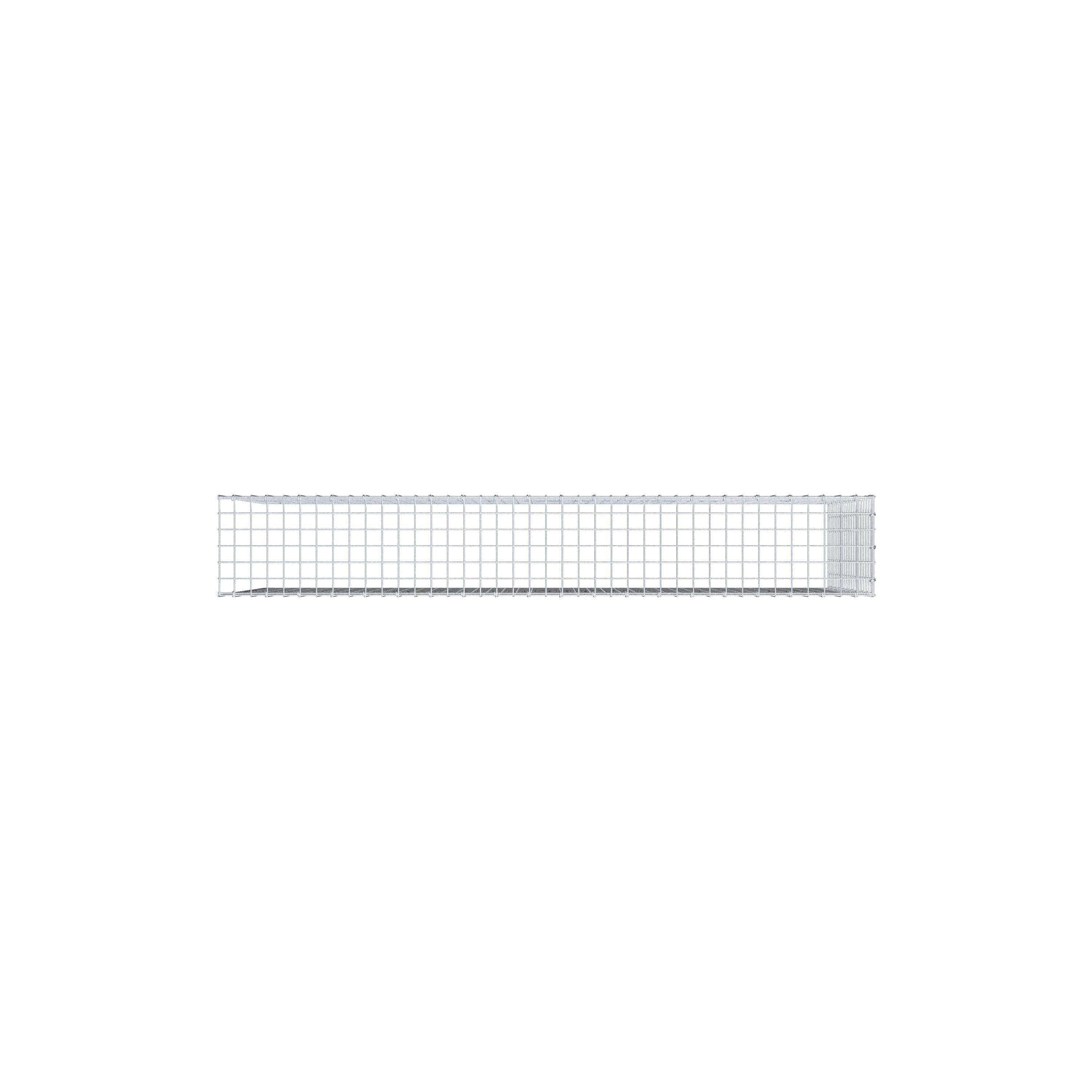 Fourche rapportée type 4 200 cm x 100 cm x 30 cm (L x H x P), mailles 5 cm x 5 cm, anneau C