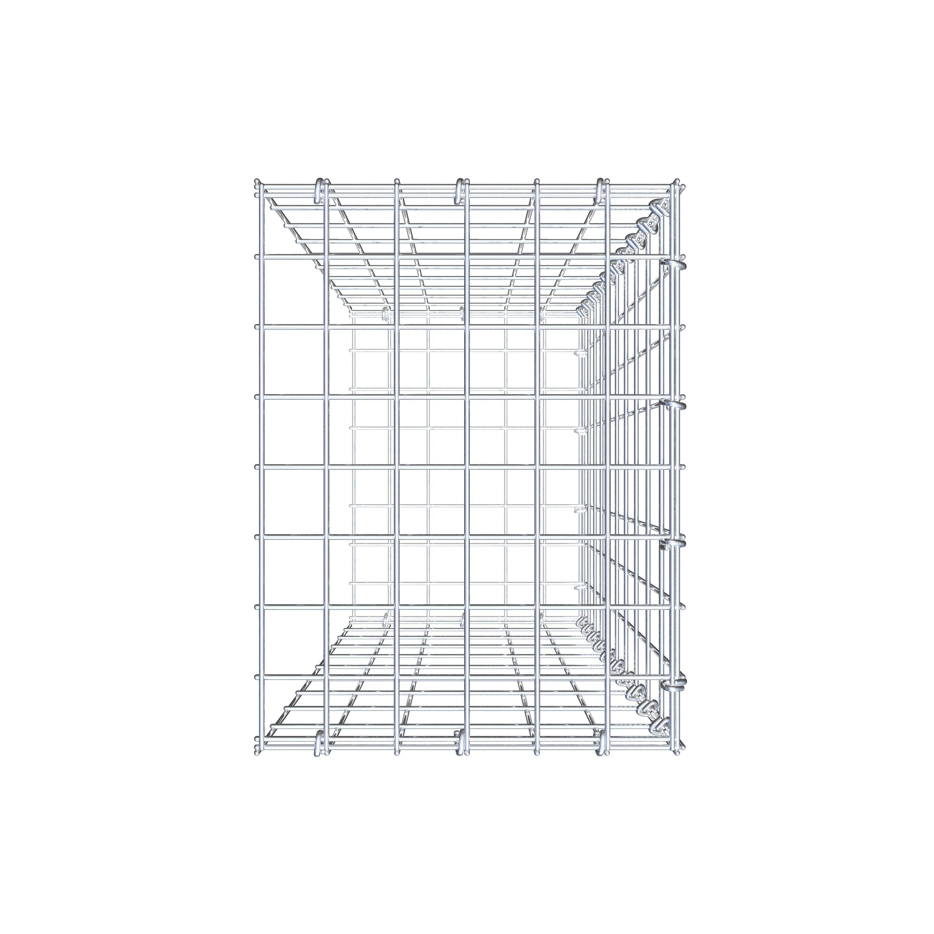 Gabião tipo 2 100 cm x 30 cm x 40 cm, malhagem 5 cm x 10 cm, anel C