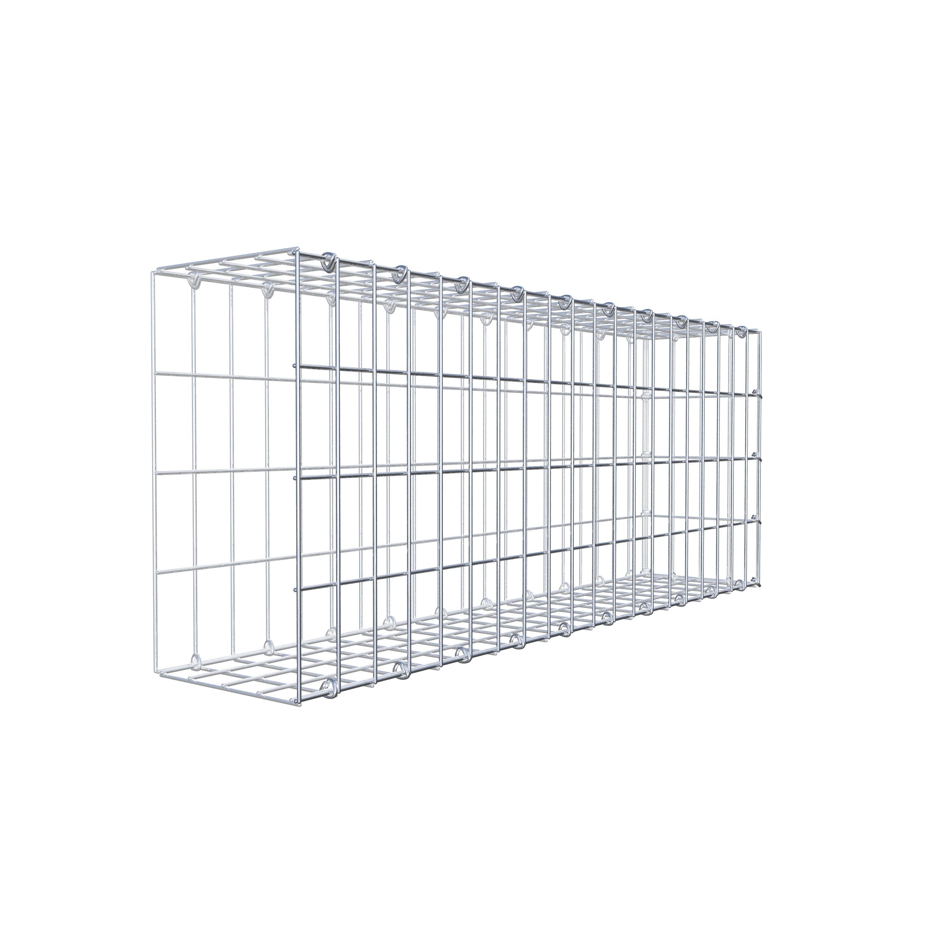 Opzetpaal type 2 100 cm x 40 cm x 20 cm, maaswijdte 5 cm x 10 cm, C-ring