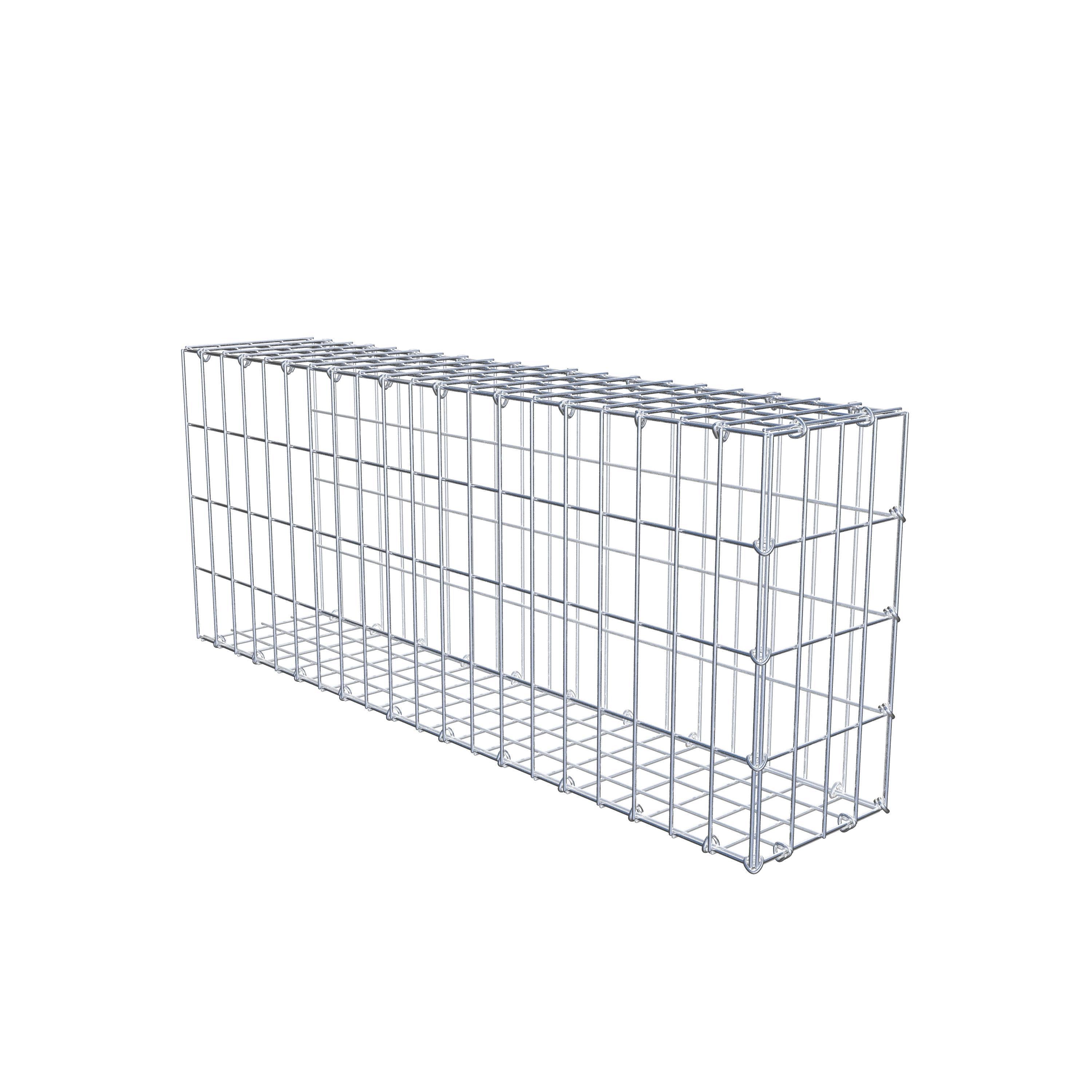 Opzetpaal type 2 100 cm x 40 cm x 20 cm, maaswijdte 5 cm x 10 cm, C-ring