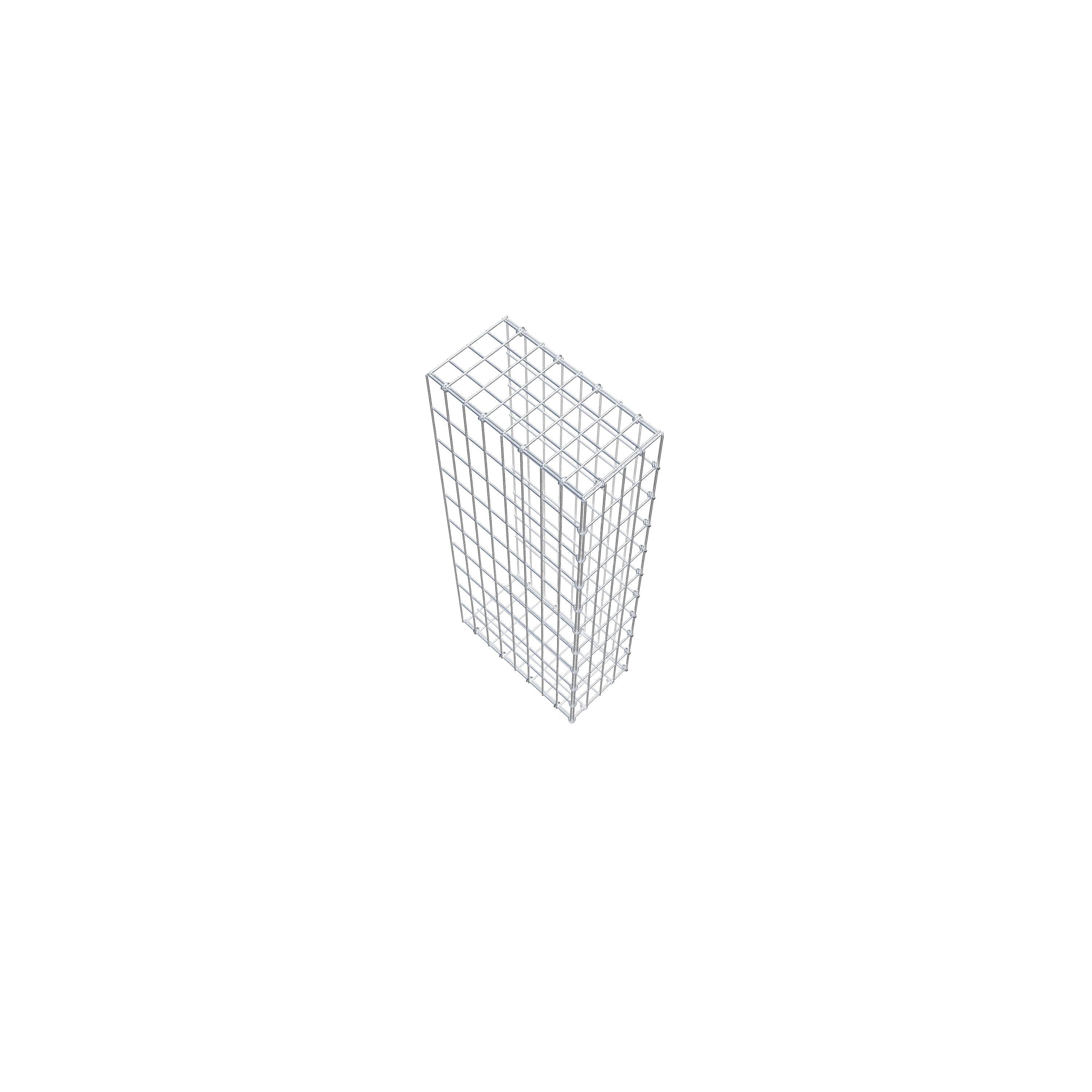 Opzetpaal type 2 100 cm x 40 cm x 20 cm, maaswijdte 5 cm x 10 cm, C-ring