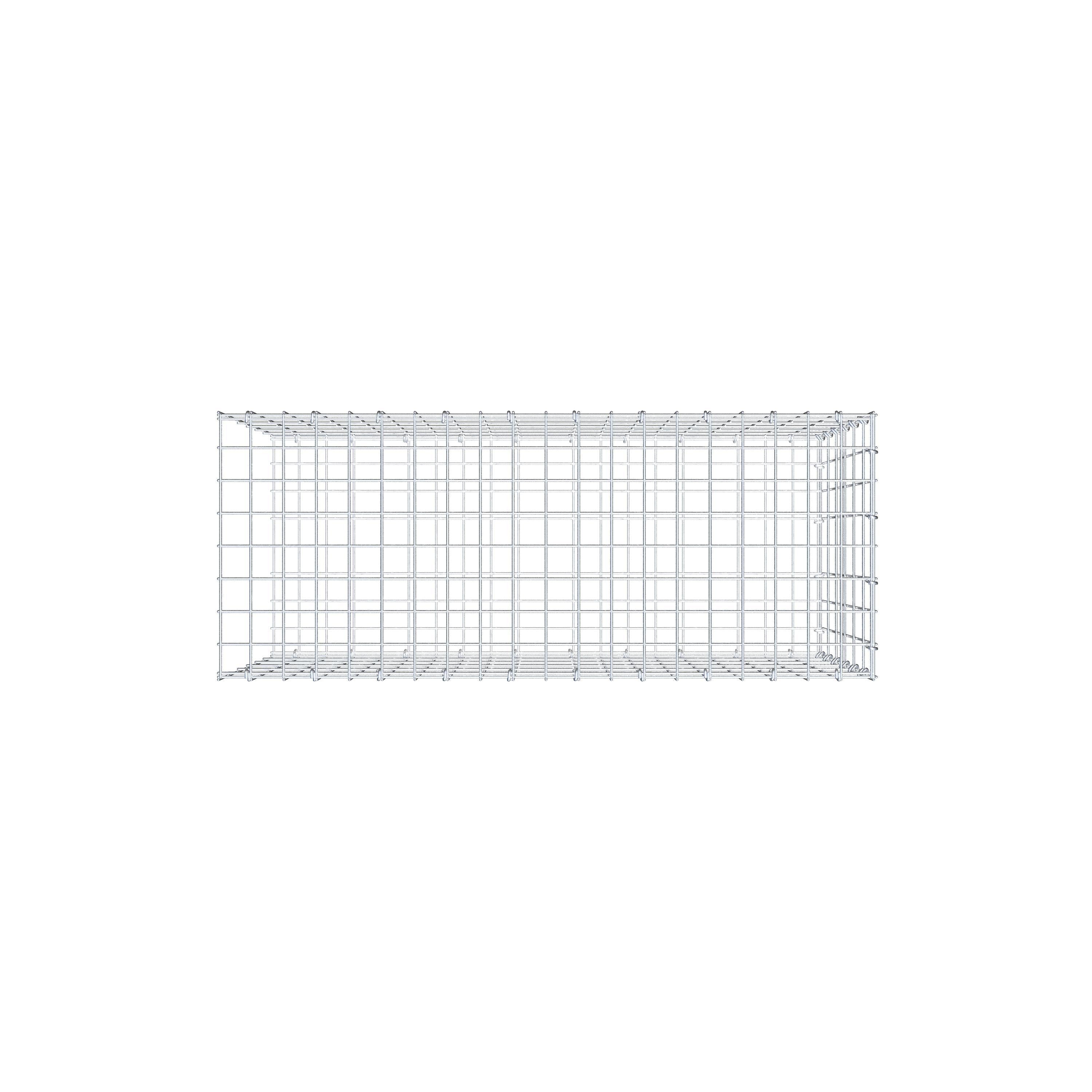 Fourche rapportée type 2 100 cm x 60 cm x 40 cm, mailles 5 cm x 10 cm, anneau en C